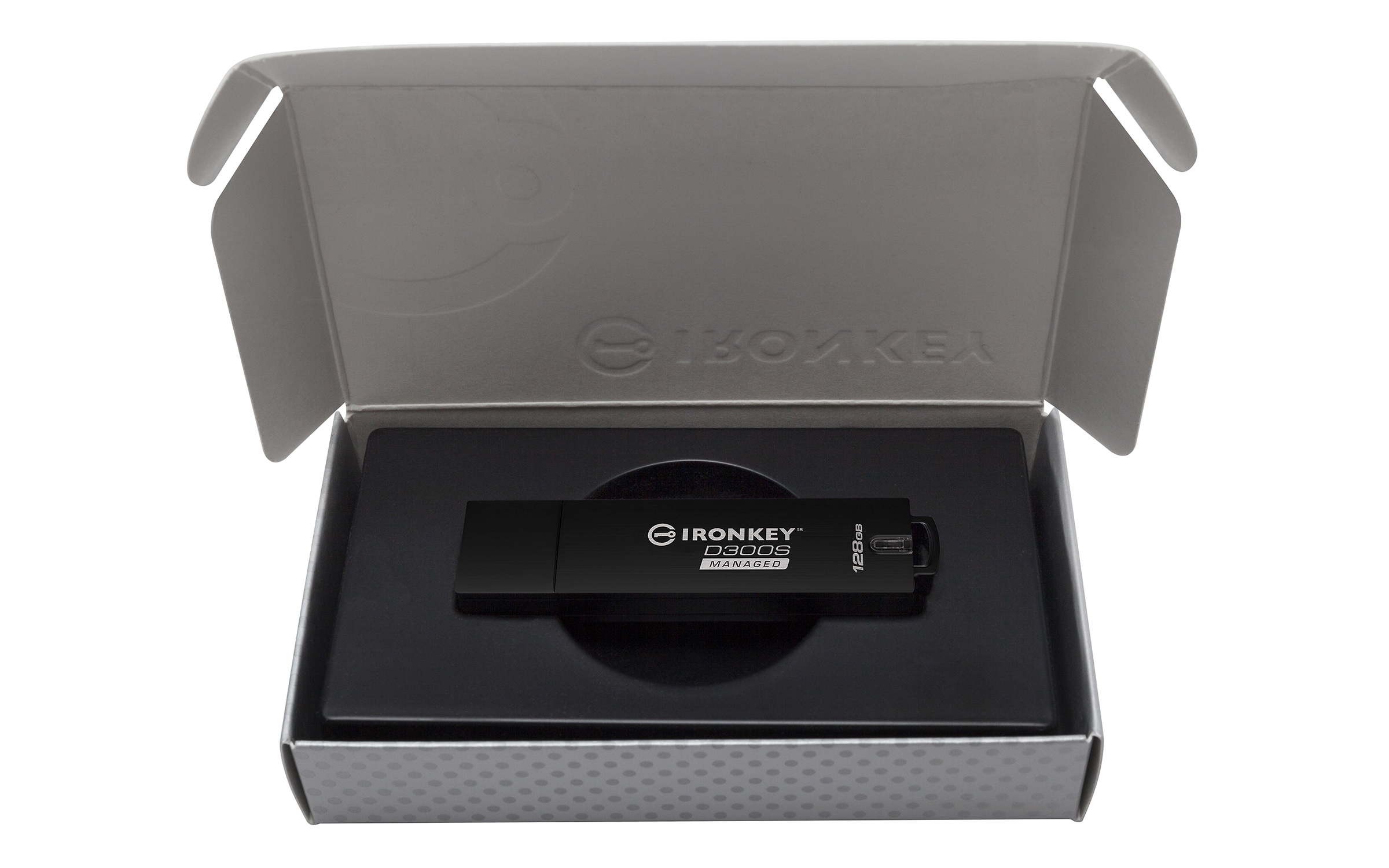 Kingston IronKey D300 - 128 GB - USB Typ-A - 3.2 Gen 1 (3.1 Gen 1) - 250 MB/s - Kappe - Schwarz