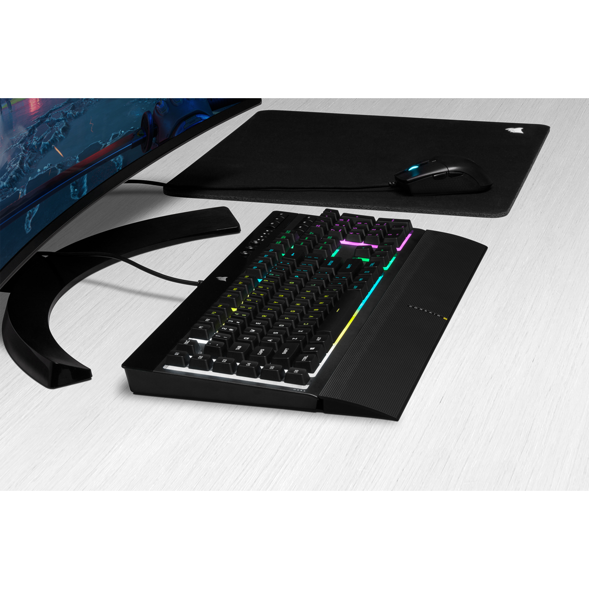 Corsair Gaming K55 RGB PRO Tastatur, USB, QWERTZ, IP42
