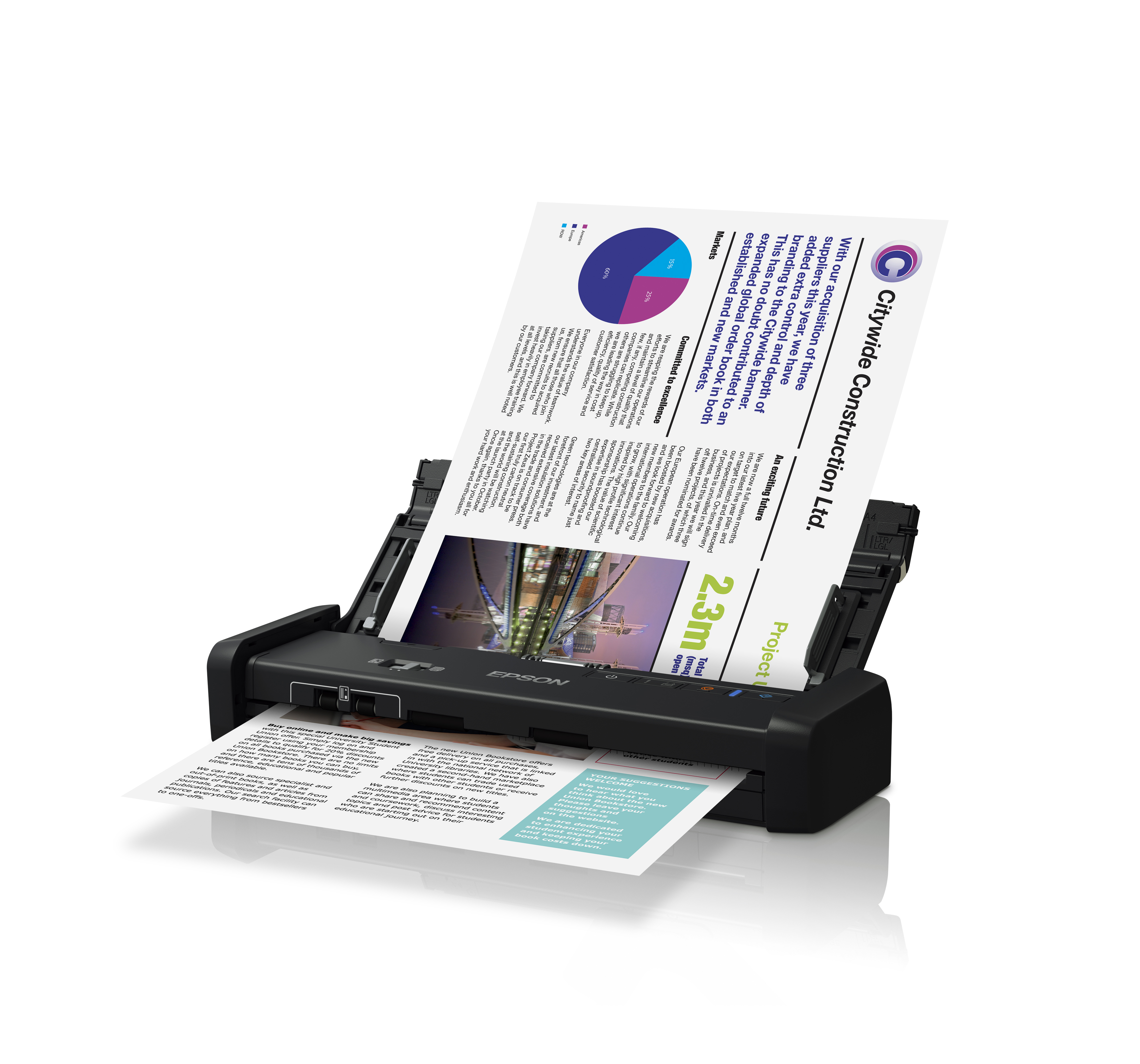 Epson WorkForce DS-310, 215,9 x 1117,6 mm, 1200 x 1200 DPI, 25 Seiten pro Minute, 25 Seiten pro Minu