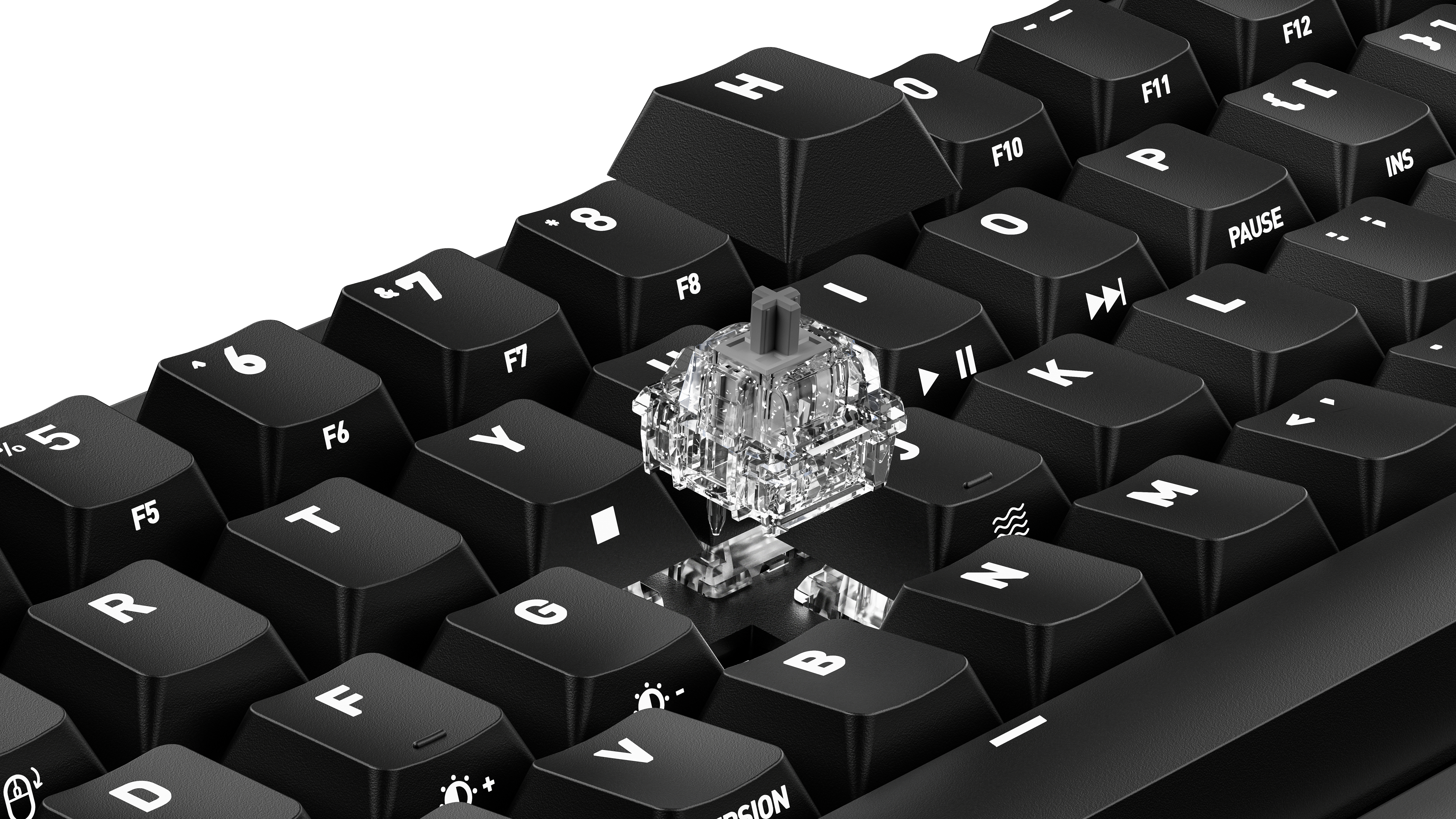 Cherry K5 PRO TMR COMPACT, Kabelgebunden, USB, Mechanischer Switch, QWERTY, RGB-LED, Schwarz, Orange