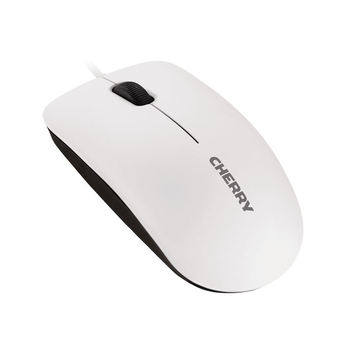 Cherry MC 1000 - Maus - rechts- und linkshändig - optisch - 3 Tasten - kabelgebunden - USB - weiß (O