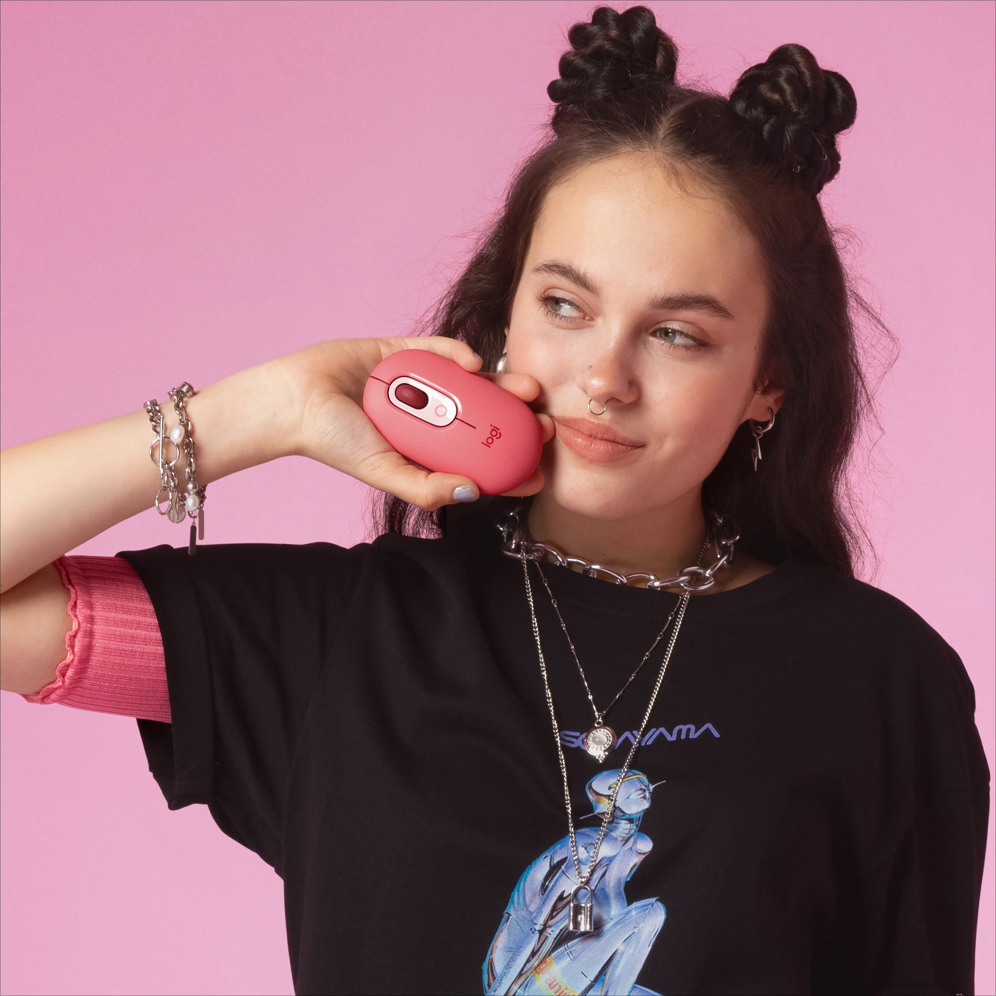 Logitech POP - Maus - anpassbare Emojis - optisch
