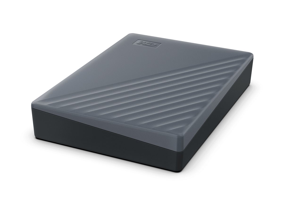 Western Digital WD My Passport grau 6TB, funktioniert mit USB-C, USB 3.0 Micro-B