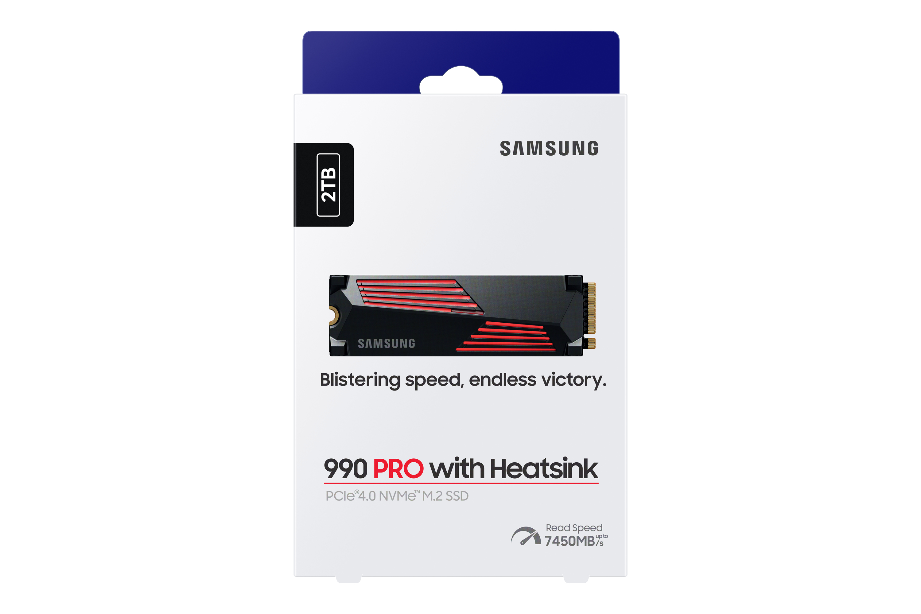 Samsung SSD 990 PRO 2TB, M.2 2280 / M-Key / PCIe 4.0 x4, Kühlkörper