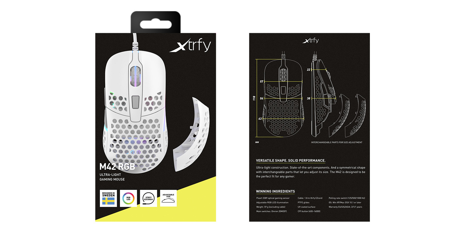 Cherry Xtrfy M42 - Maus - optisch - kabelgebunden - USB