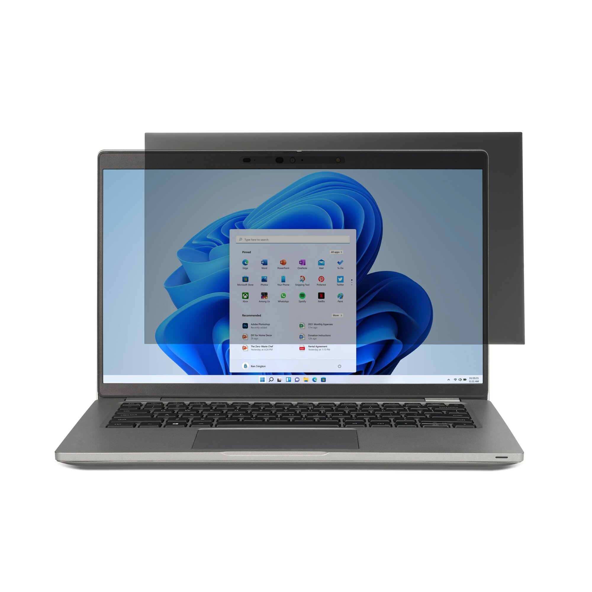 Kensington Blickschutzfilter für Notebook - 2-Wege - abnehmbar - 39,6 cm Breitbild (15,6" Breitbild)