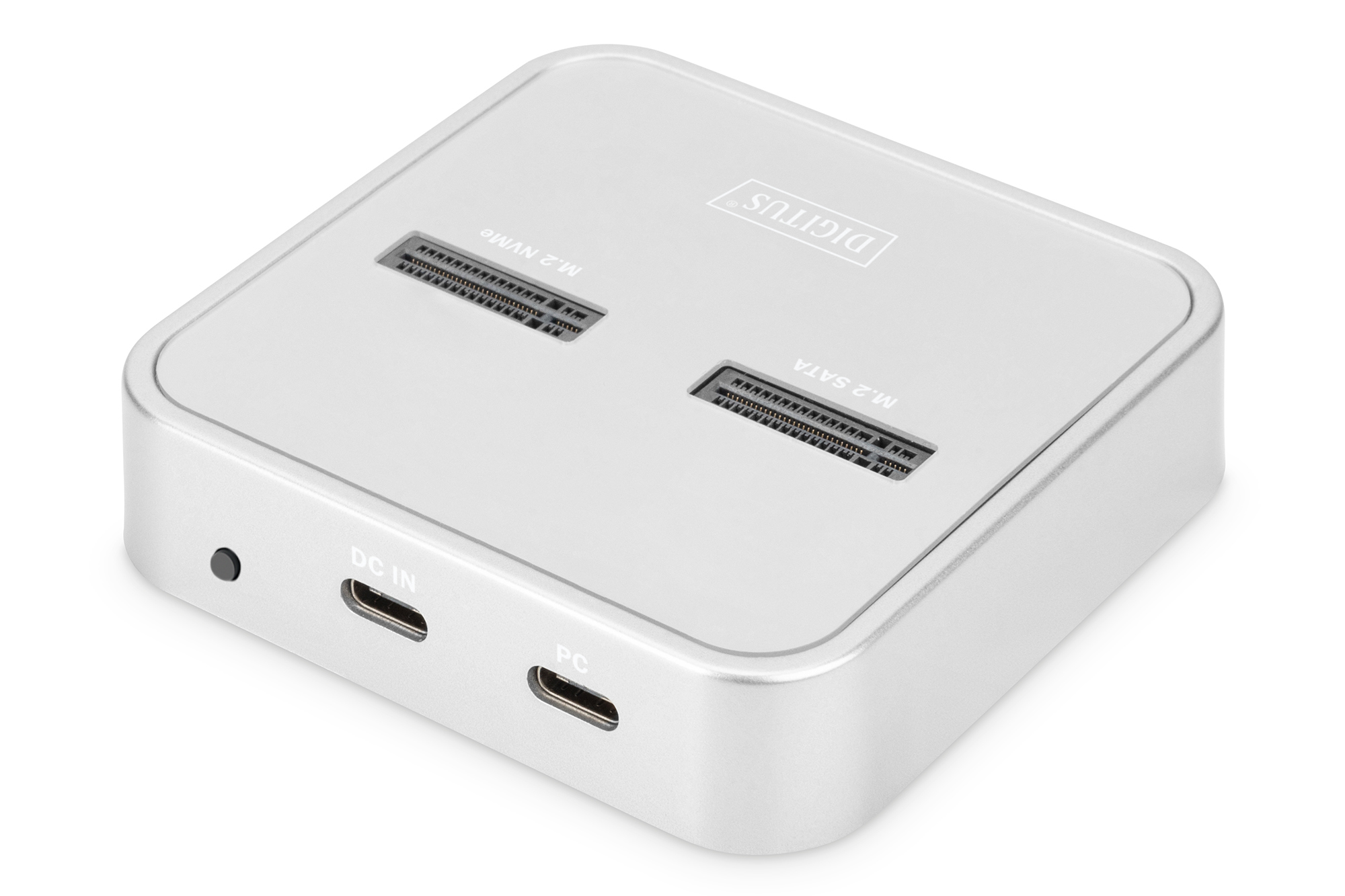 DIGITUS SSD-Dockingstation mit Datenanzeige, SD Express Kartenlesegerät Schächte: 2 - M.2 - M.2 Card