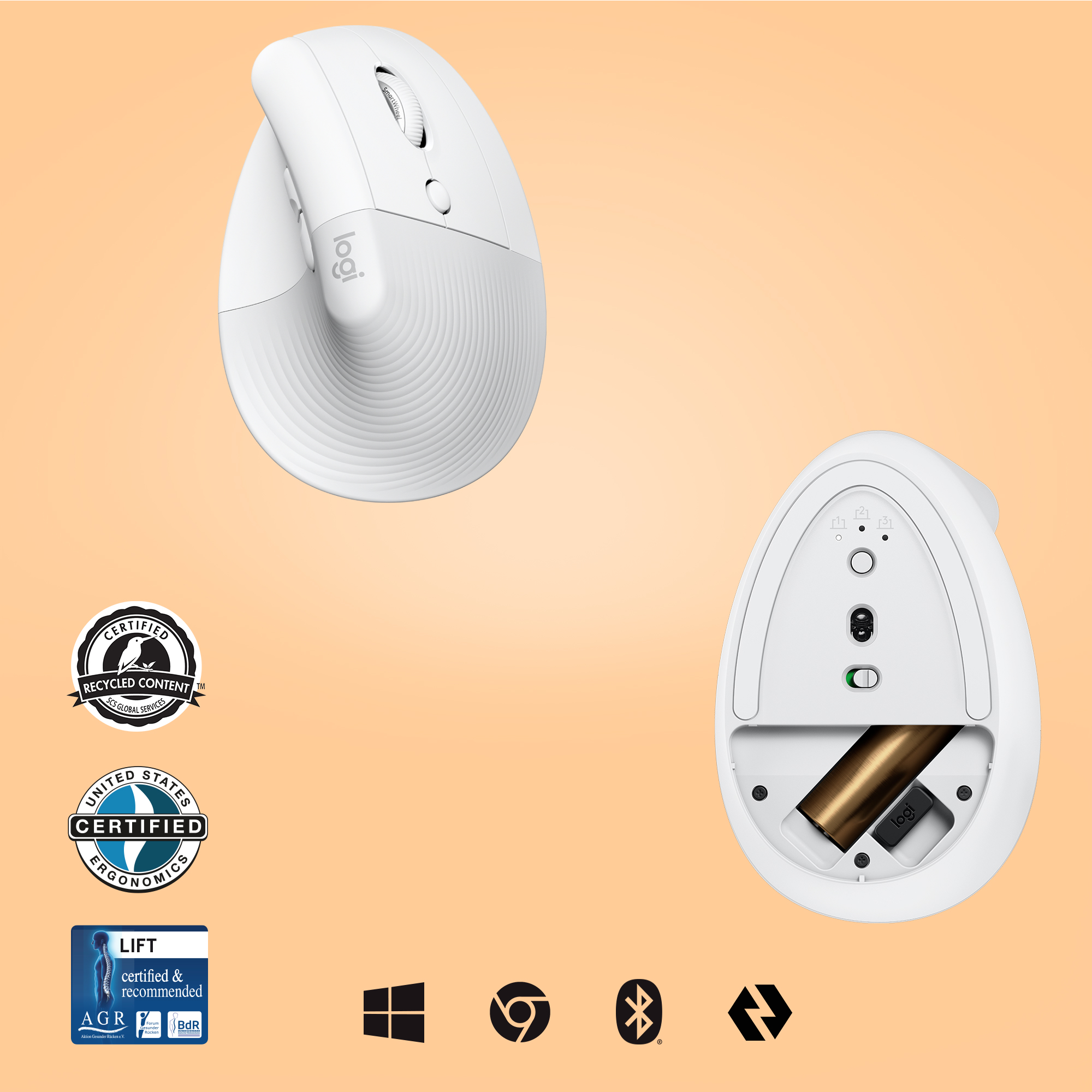 Logitech Lift Vertical Ergonomic Mouse - Vertikale