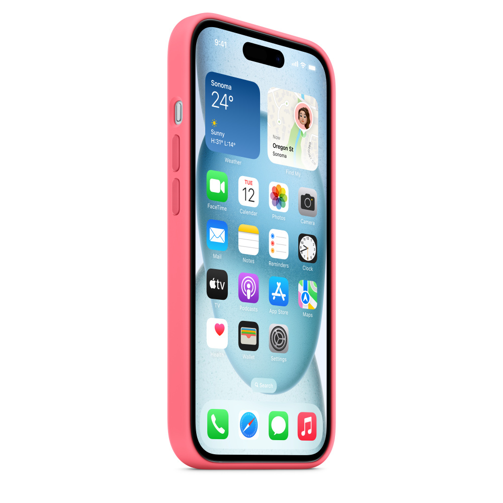 Apple iPhone 15 Silikon Case mit MagSafe ? Pink, Cover, Apple, iPhone 15, 15,5 cm (6.1"), Pink