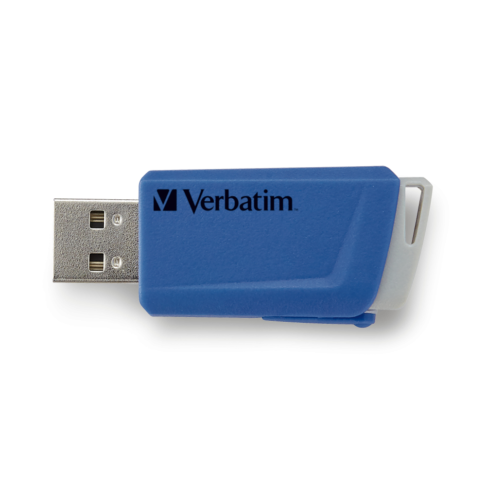 Verbatim Store 'n' Click - USB-Flash-Laufwerk - 32 GB - USB 3.2 Gen 1 - Blau, Rot (Packung mit 2)