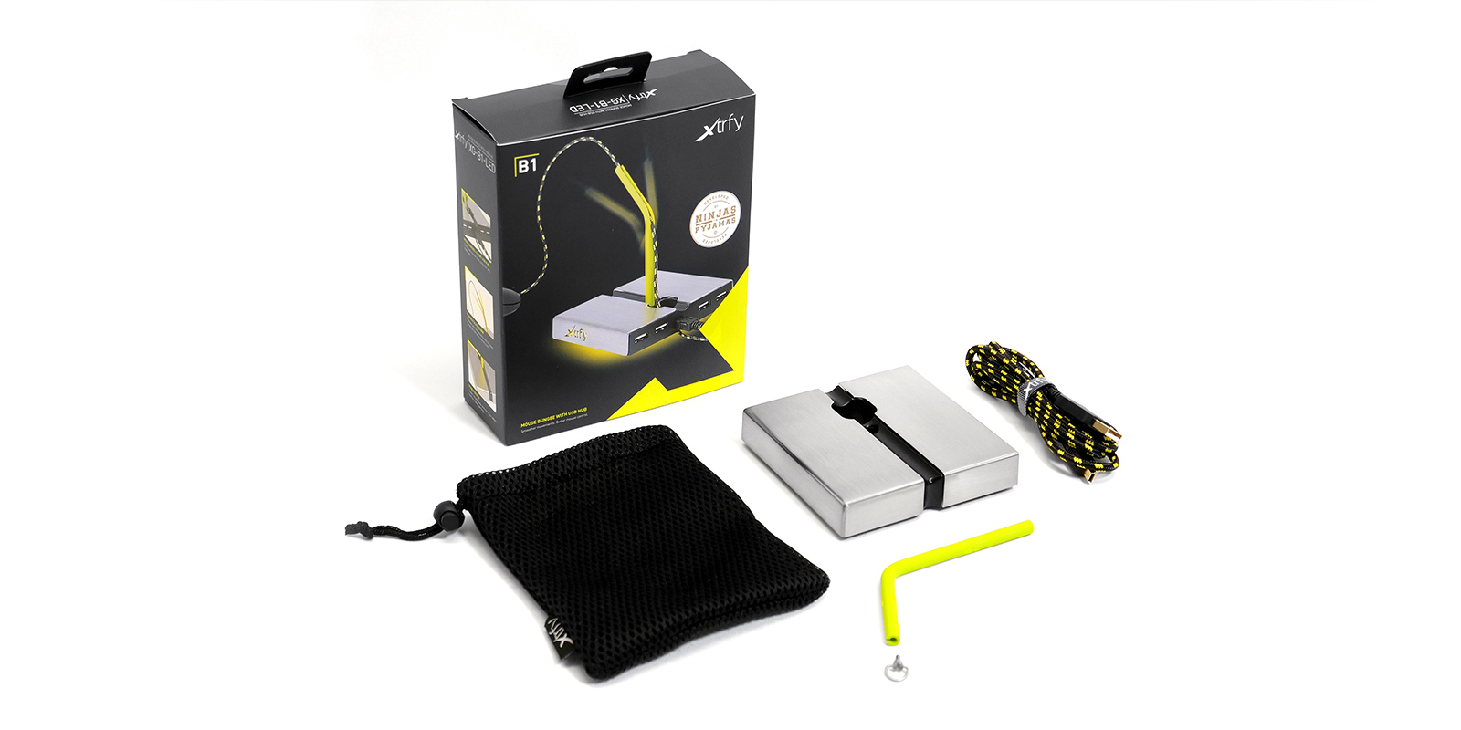 Cherry Xtrfy B1 - Hub - 4 x USB 2.0 - Desktop - mit