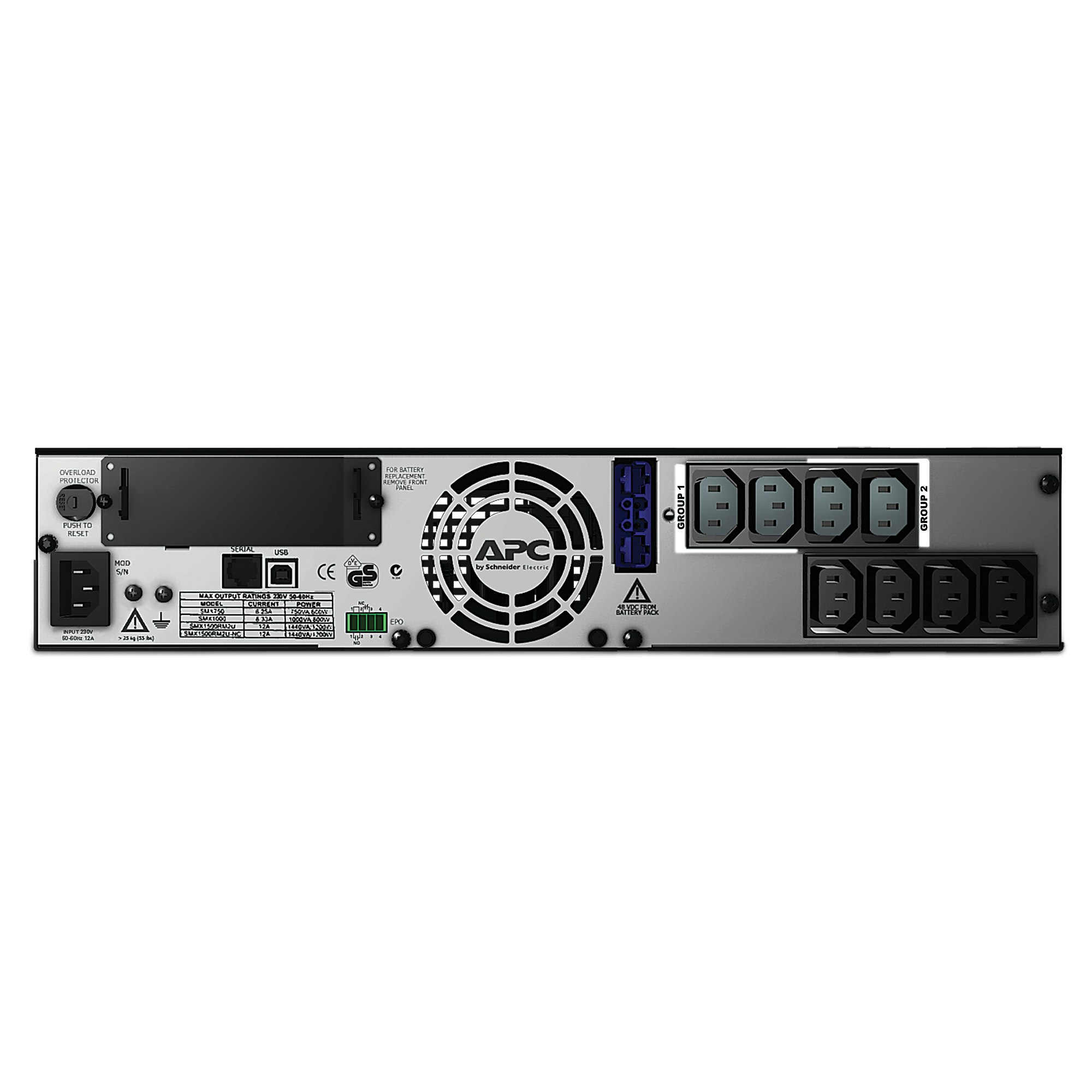 APC SMX1000US, Line-Interaktiv, 1 kVA, 800 W, Sine, 82 V, 143 V