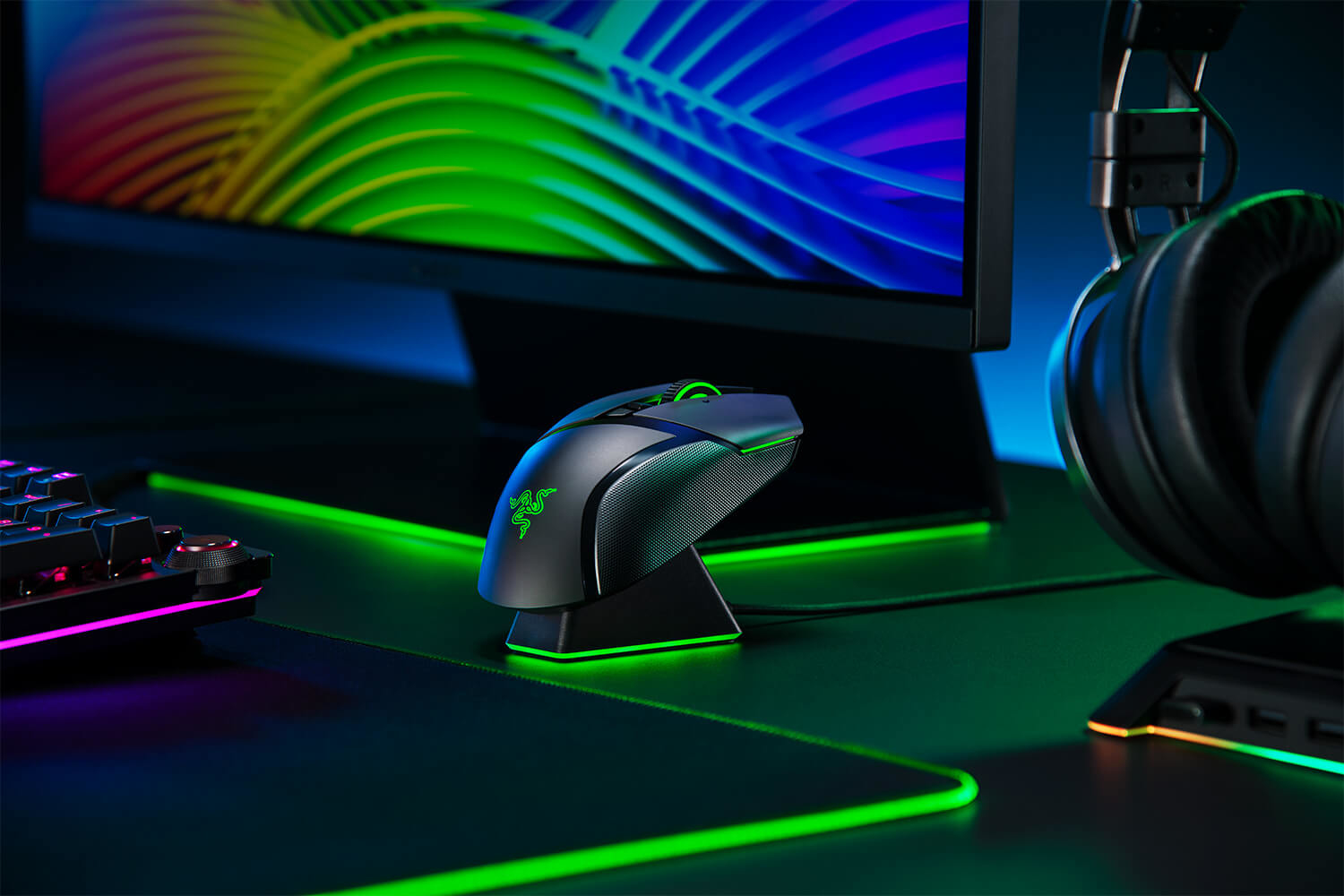 Razer Basilisk Ultimate, rechts, Optisch, 20000 DPI, Schwarz