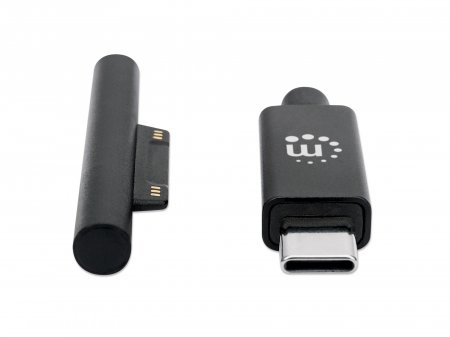 Manhattan Surface Connect auf USB-C Ladekabel, Surface Connect-Stecker auf USB-C-Stecker, 15 V/3 A, 
