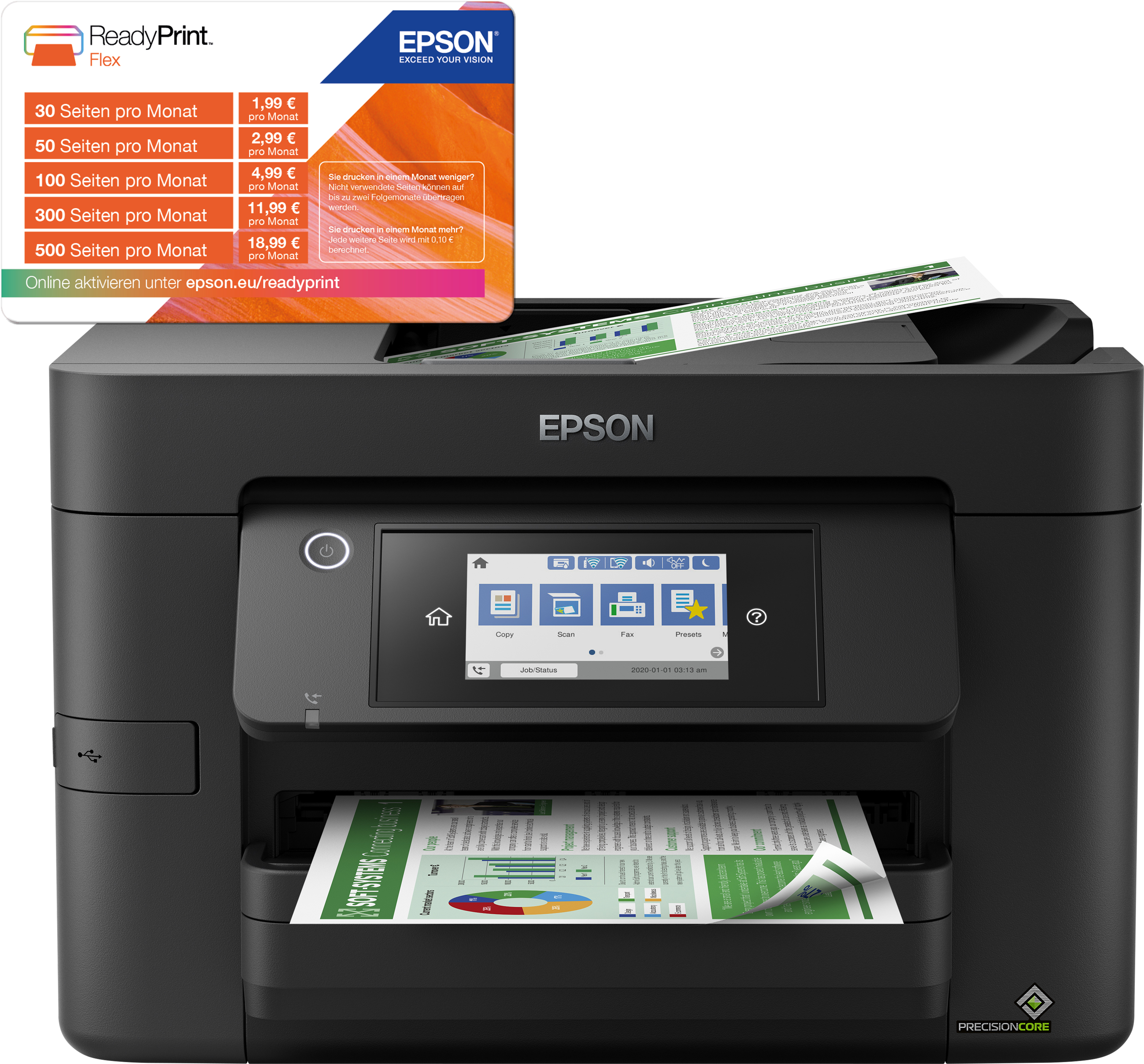 Epson WorkForce Pro WF-4820DWF - Multifunktionsdrucker - Farbe - Tintenstrahl - A4 (210 x 297 mm)