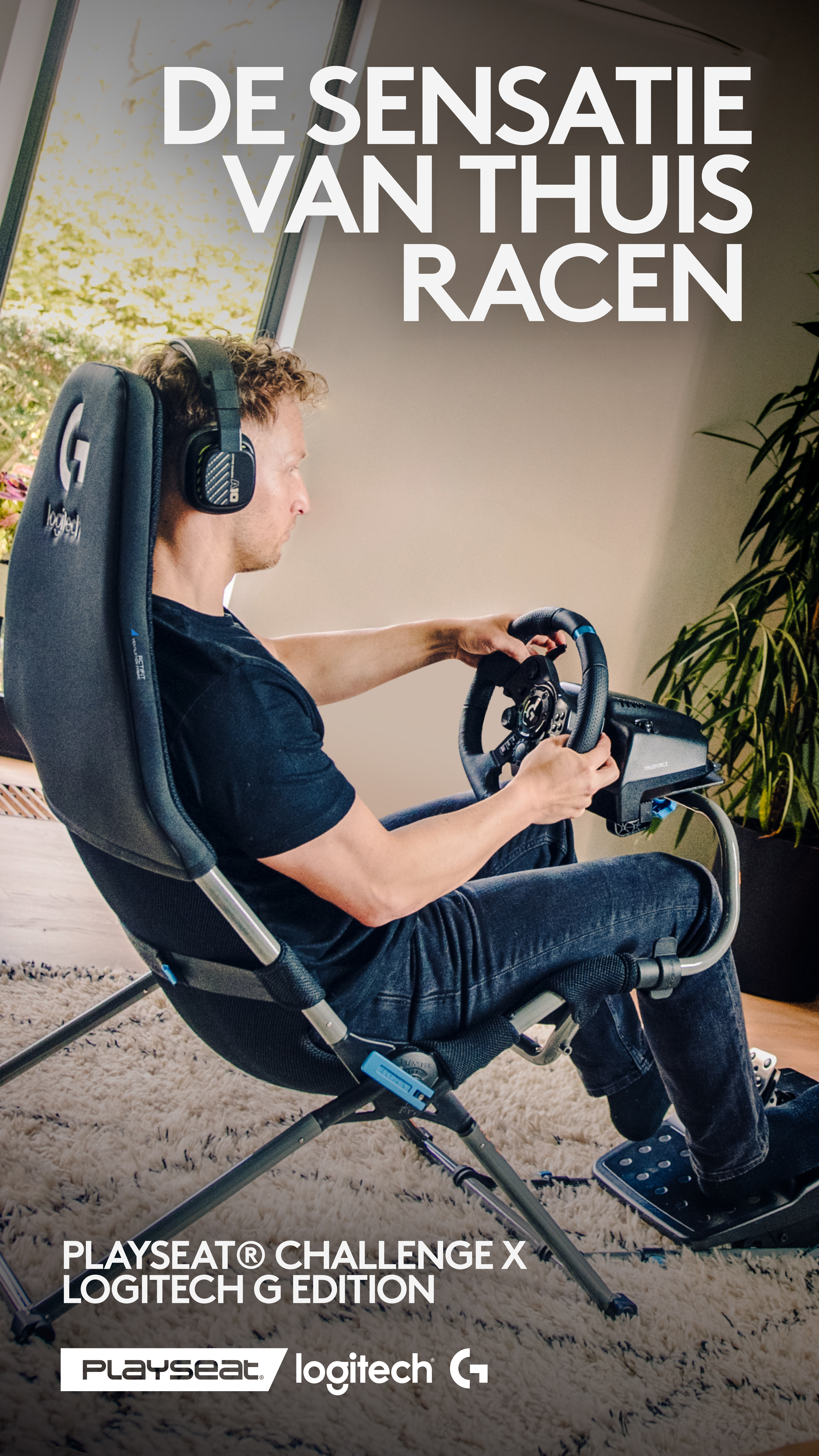 Logitech Playseat Challenge X - Logitech G Edition, Konsolen-Gamingstuhl, 163 kg, Rennen, PC, PlaySt