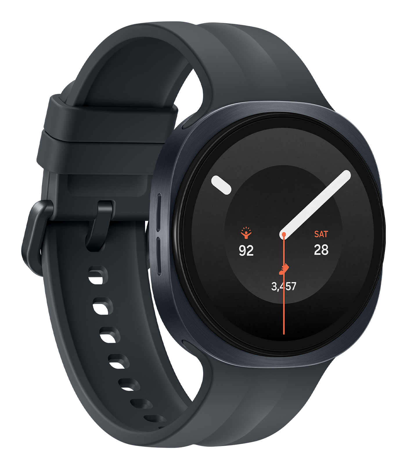 Samsung Galaxy Watch9 - 40 mm - Carbon-Schwarz - intelligente Uhr mit Sportband - schwarz - Bandgröß