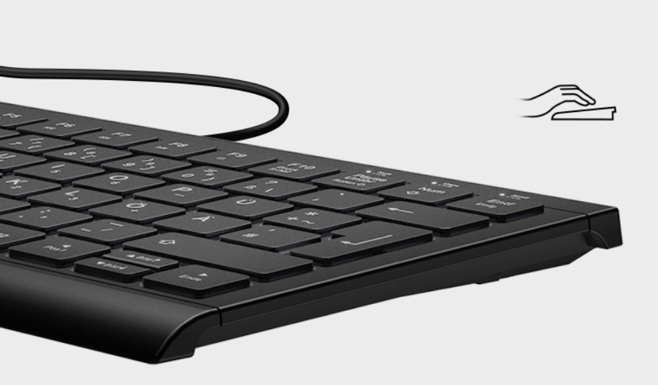 KeySonic KSK-5010ELC (DE) Mini Tastatur, Hintergrundbeleuchtung, integrierter Nummernblock, Combo, s
