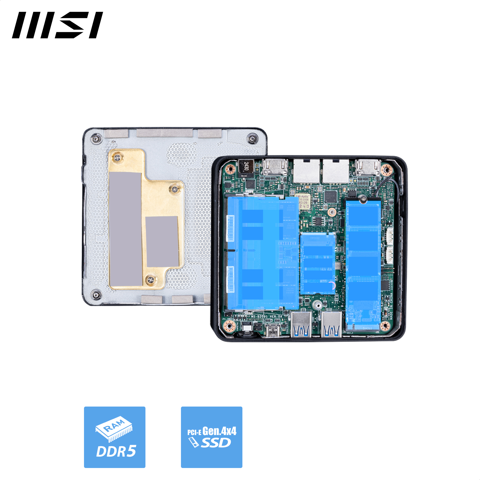 MSI Cubi NUC AI 1UMG-072XAT, Core Ultra 5 125H, 16GB, 512GB, ohne Windows