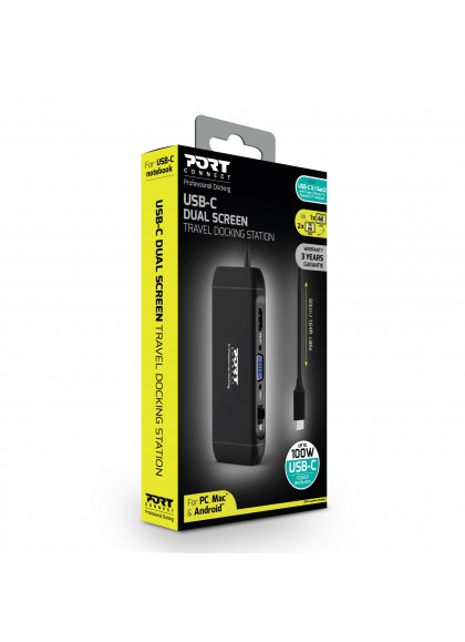 PORT Designs PORT connect - Dockingstation - USB-C - HDMI, VGA