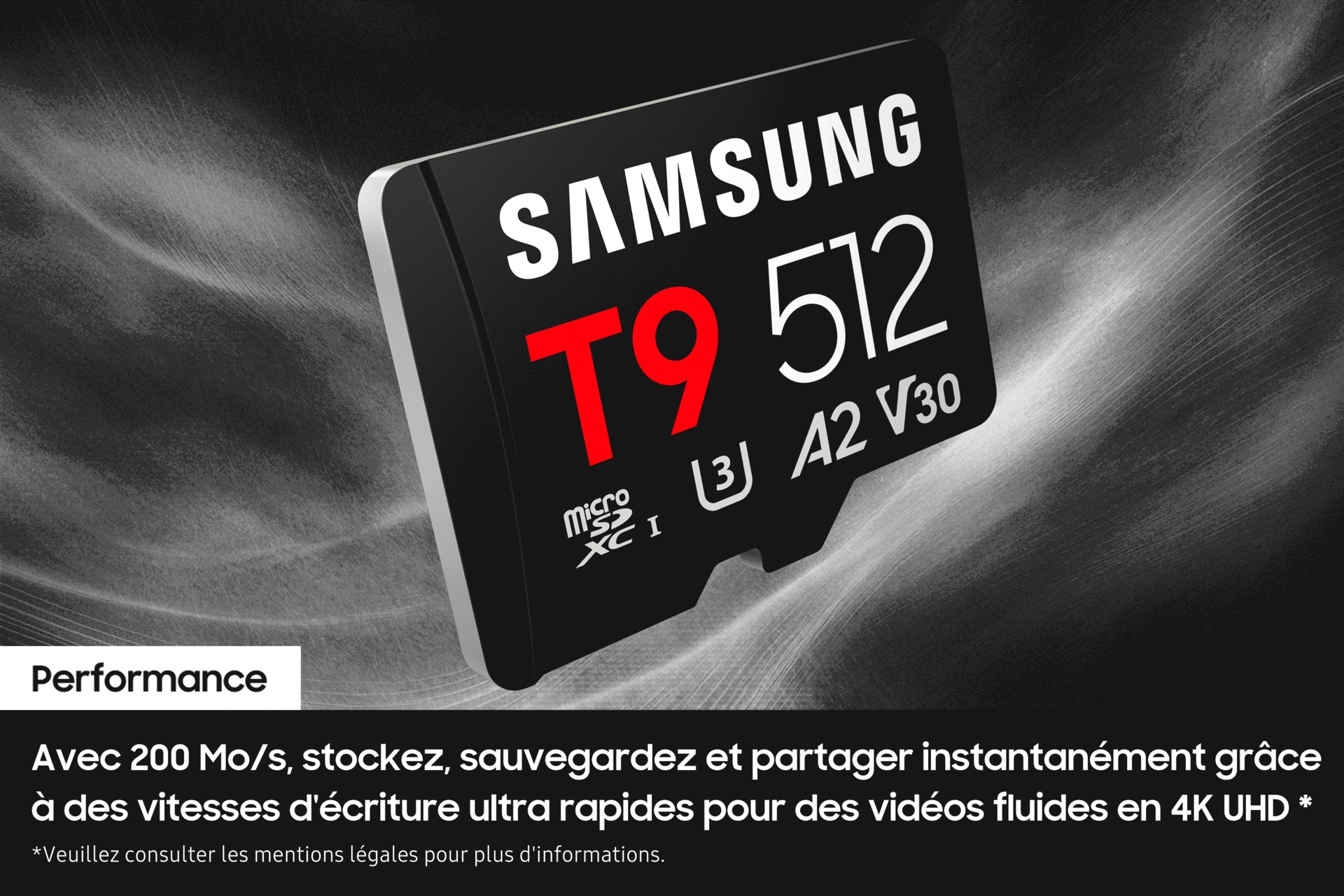 Samsung T9 microSDXC? UHS-I Speicherkarte - 512 GB ? ?, 512 GB, MicroSDHC, UHS-I, 200 MB/s, 130 MB/s