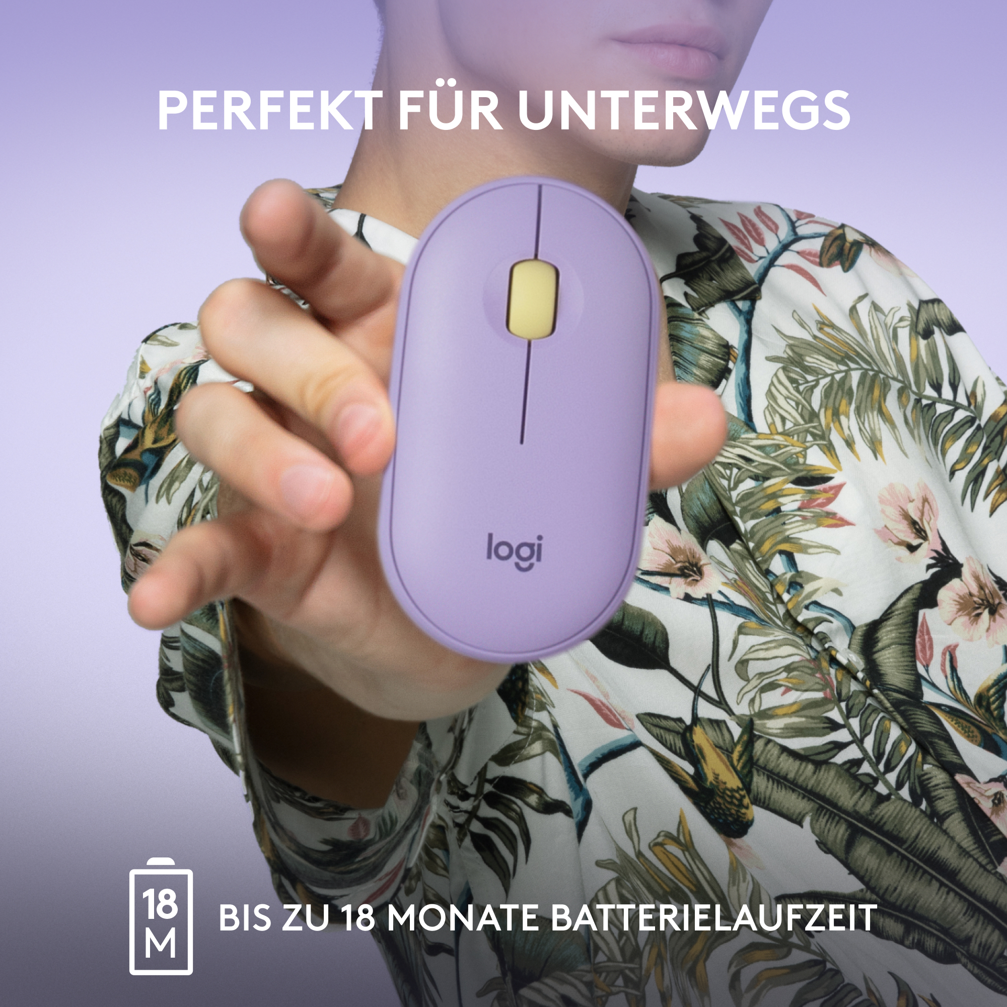 Logitech Pebble M350 - Maus - optisch - 3 Tasten - kabellos - Bluetooth - kabelloser Empfänger (USB)