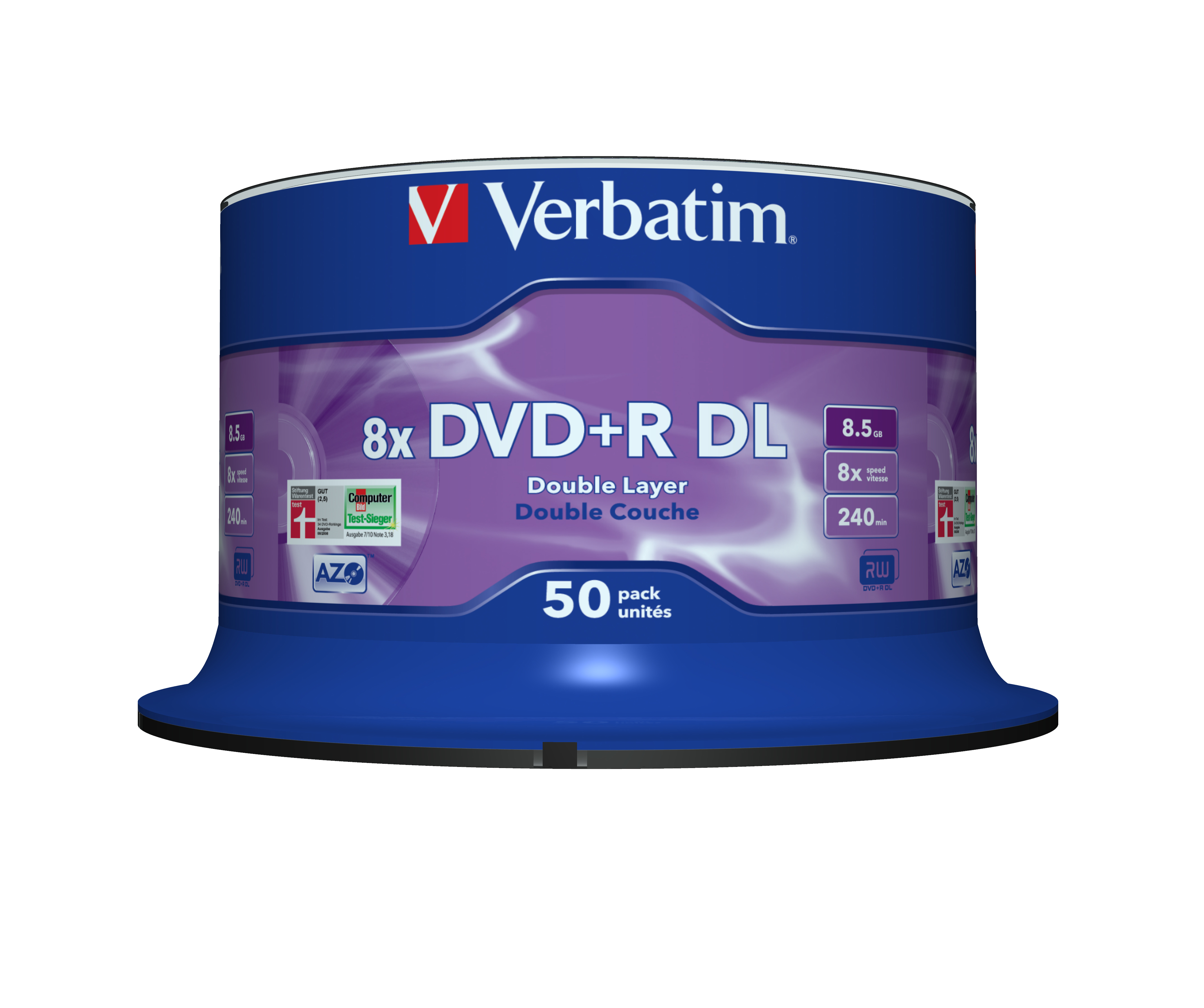 Verbatim 50 x DVD+R DL - 8.5 GB (240 Min.)