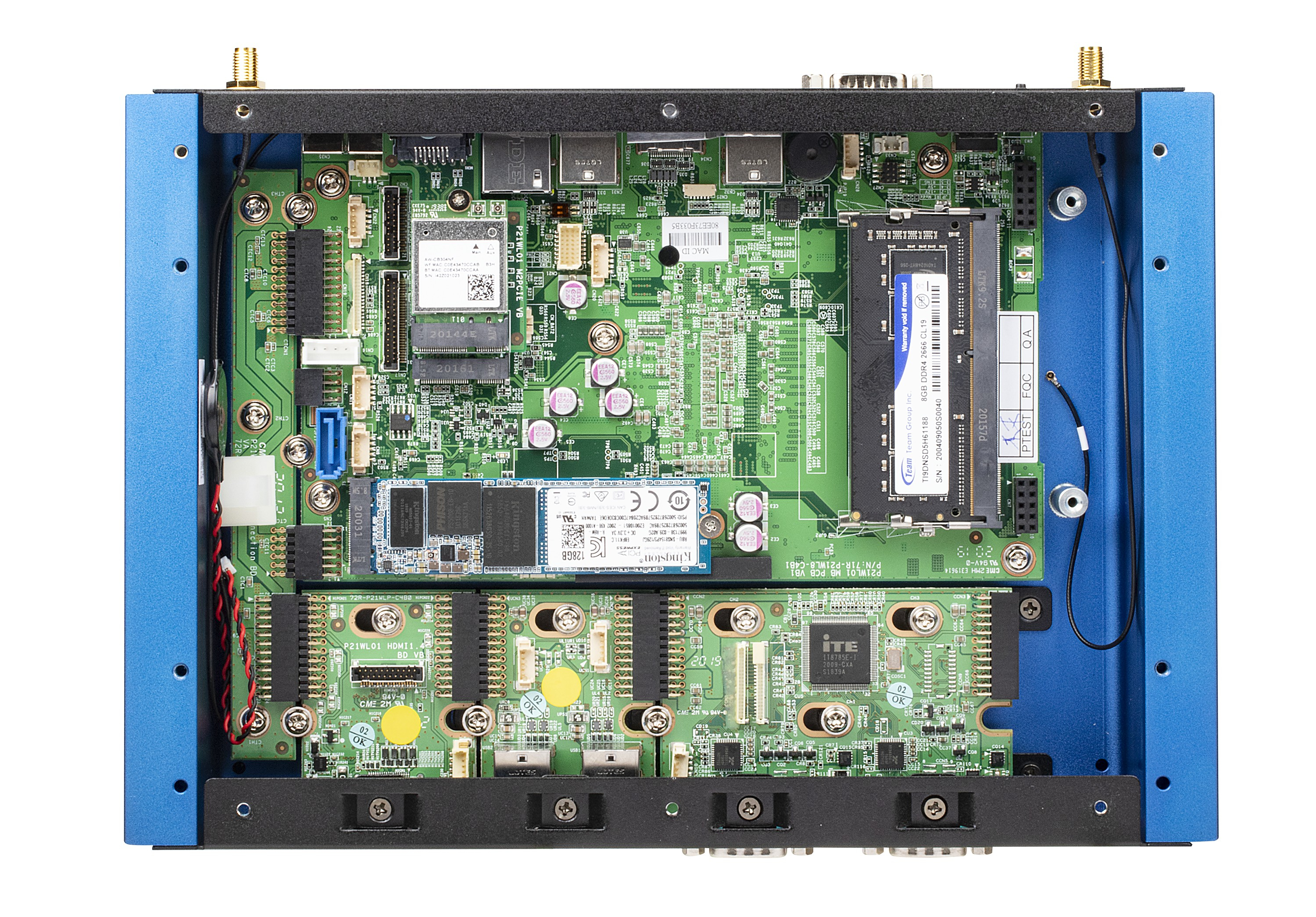 Shuttle BPCWL02-i7 industrial Box-PC, Core i7-8665UE, 2x SO-DIMM, 2x LAN, 1x COM, 1xHDMI,4x USB, lüf