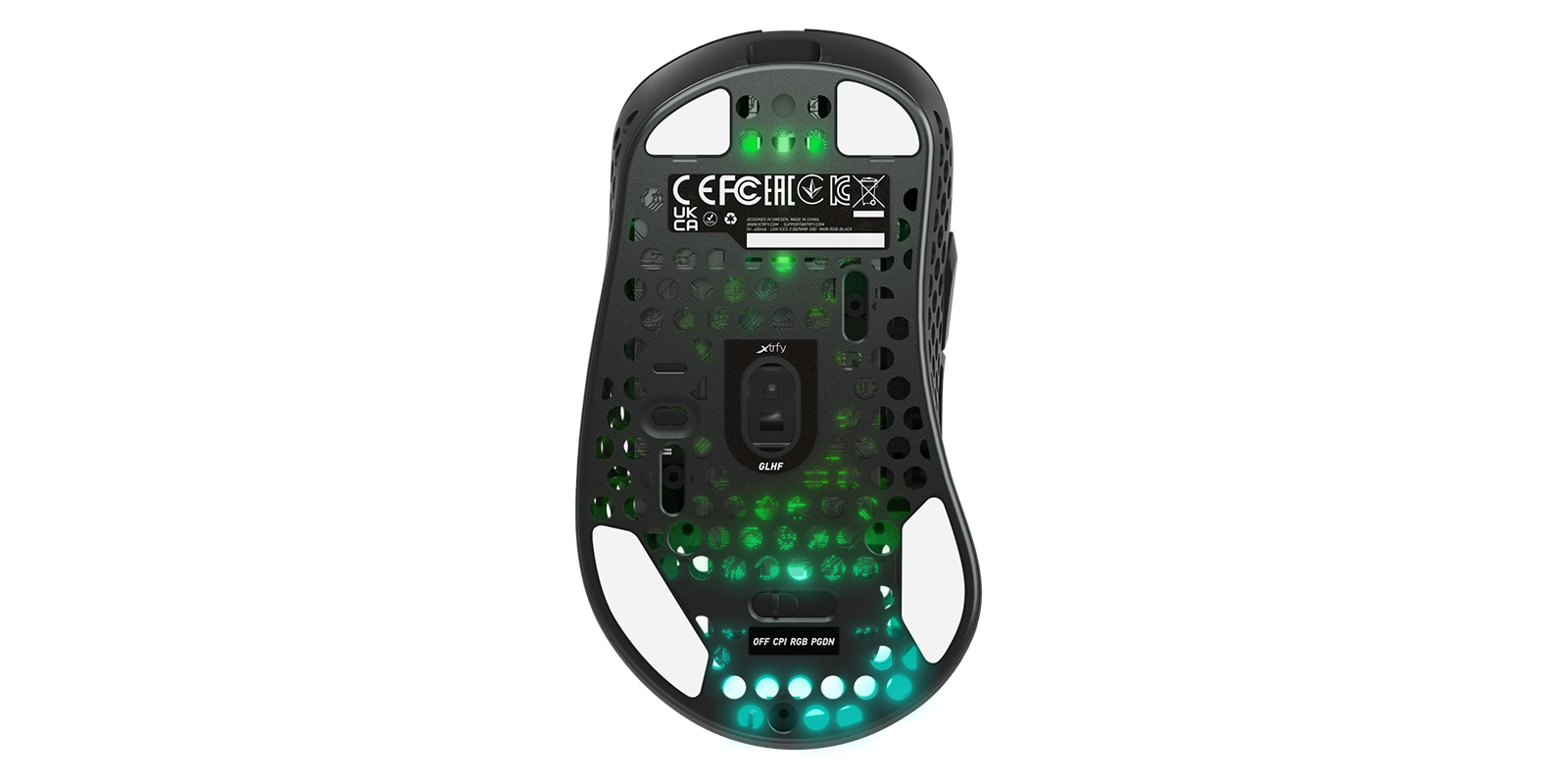 Cherry Xtrfy M4 RGB - Maus - ergonomisch - optisch - kabellos - 2.4 GHz - kabelloser Empfänger (USB)