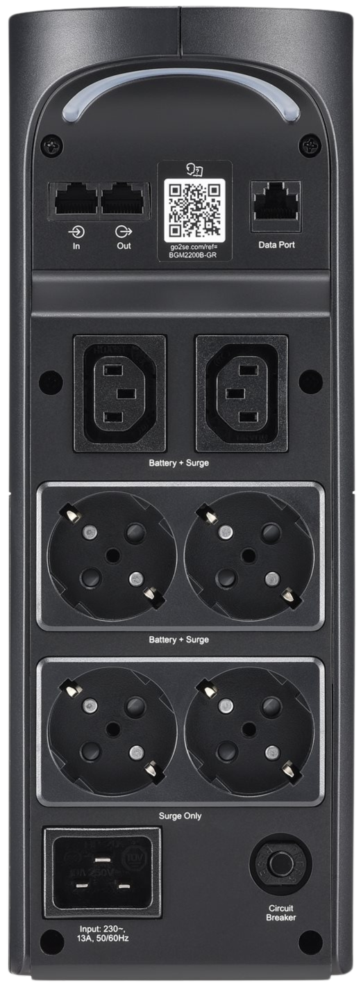APC Back-UPS Pro BGM2200B-GR, 2200VA, schwarz, 4x Schuko, 2x C13, USB