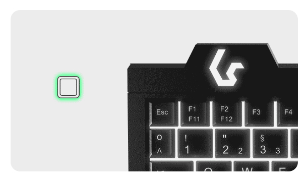 KeySonic KSK-3210ELU (DE), Super-Mini Tastatur, Hintergrundbeleuchtung, Touchpad, schwarz, Kabelgebu