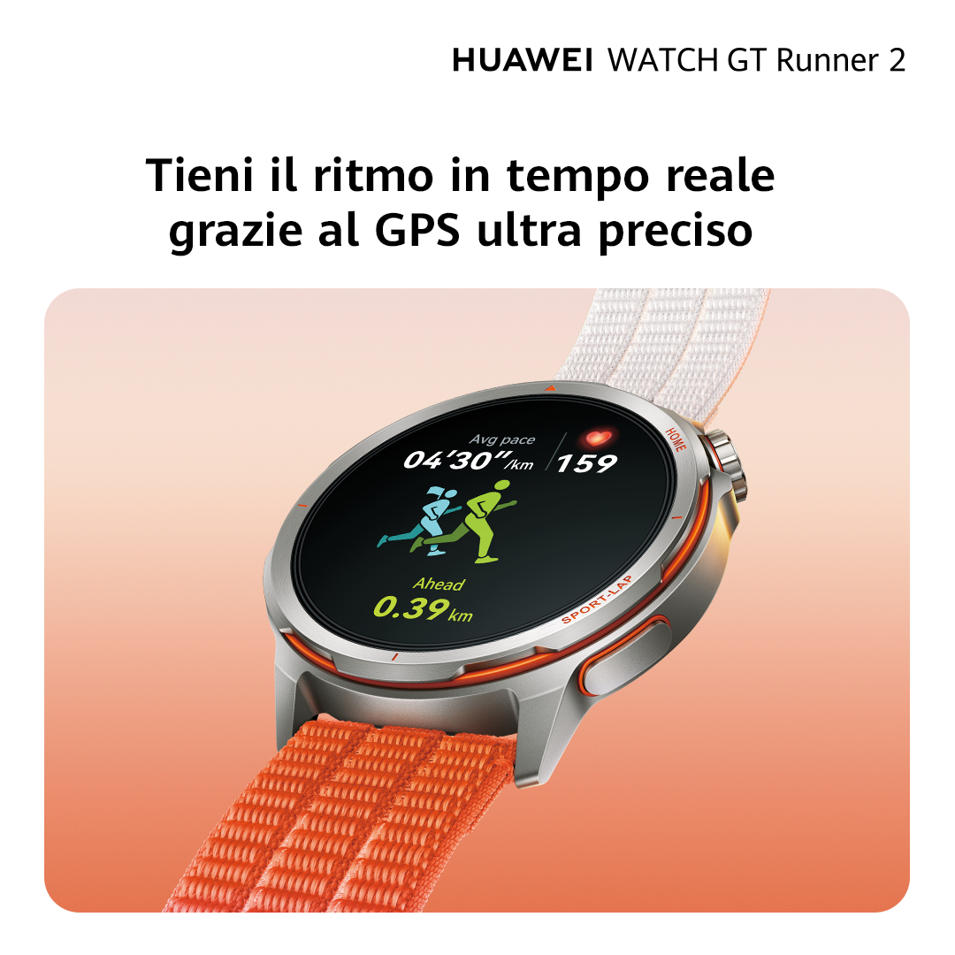 Huawei Watch GT Runner 2 - Aerospace-grade titanium alloy - Sportuhr mit Riemen - AirDry woven - Han