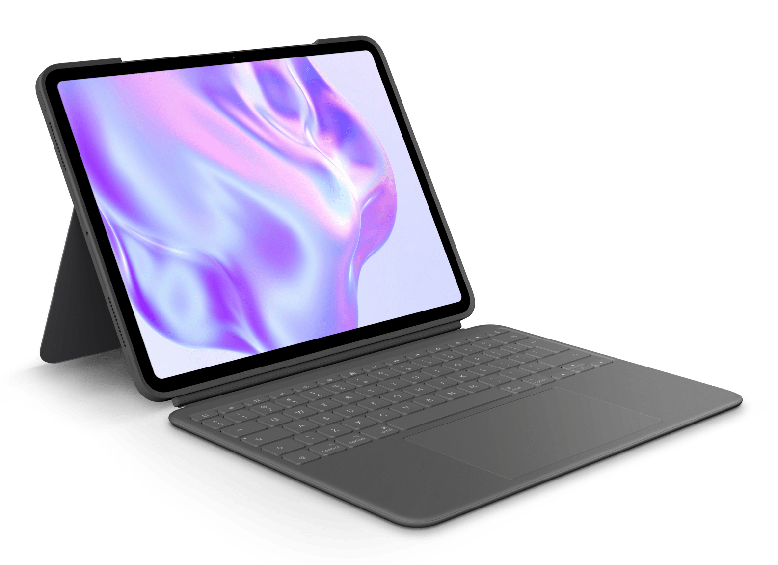 Logitech Combo Touch - Tastatur und Foliohülle - mit Trackpad - hintergrundbeleuchtet - Apple Smart