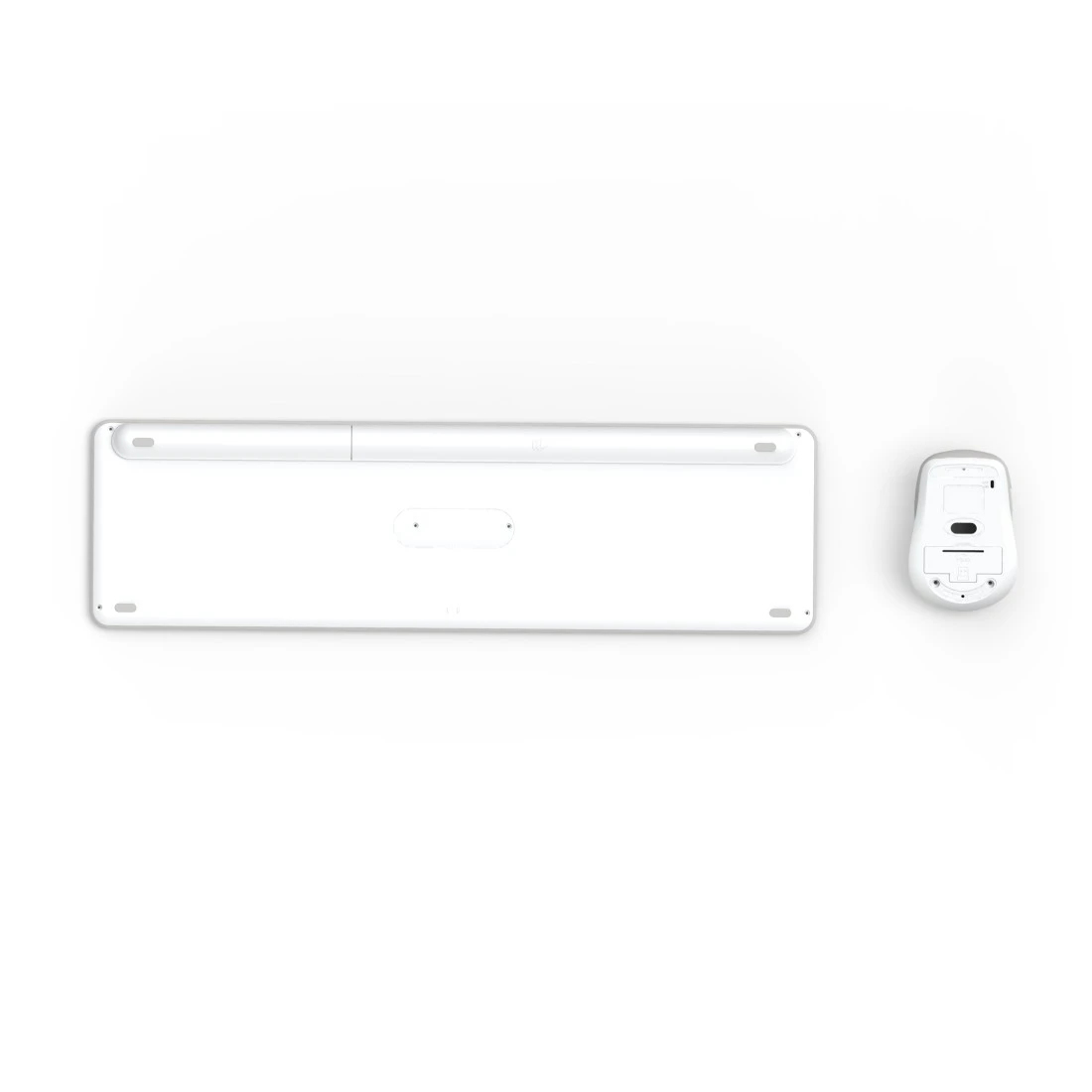 Hama WKM-550, Kabellos, RF Wireless + Bluetooth, Scherenschalter, QWERTZ, Grau, Weiß, Maus enthalten