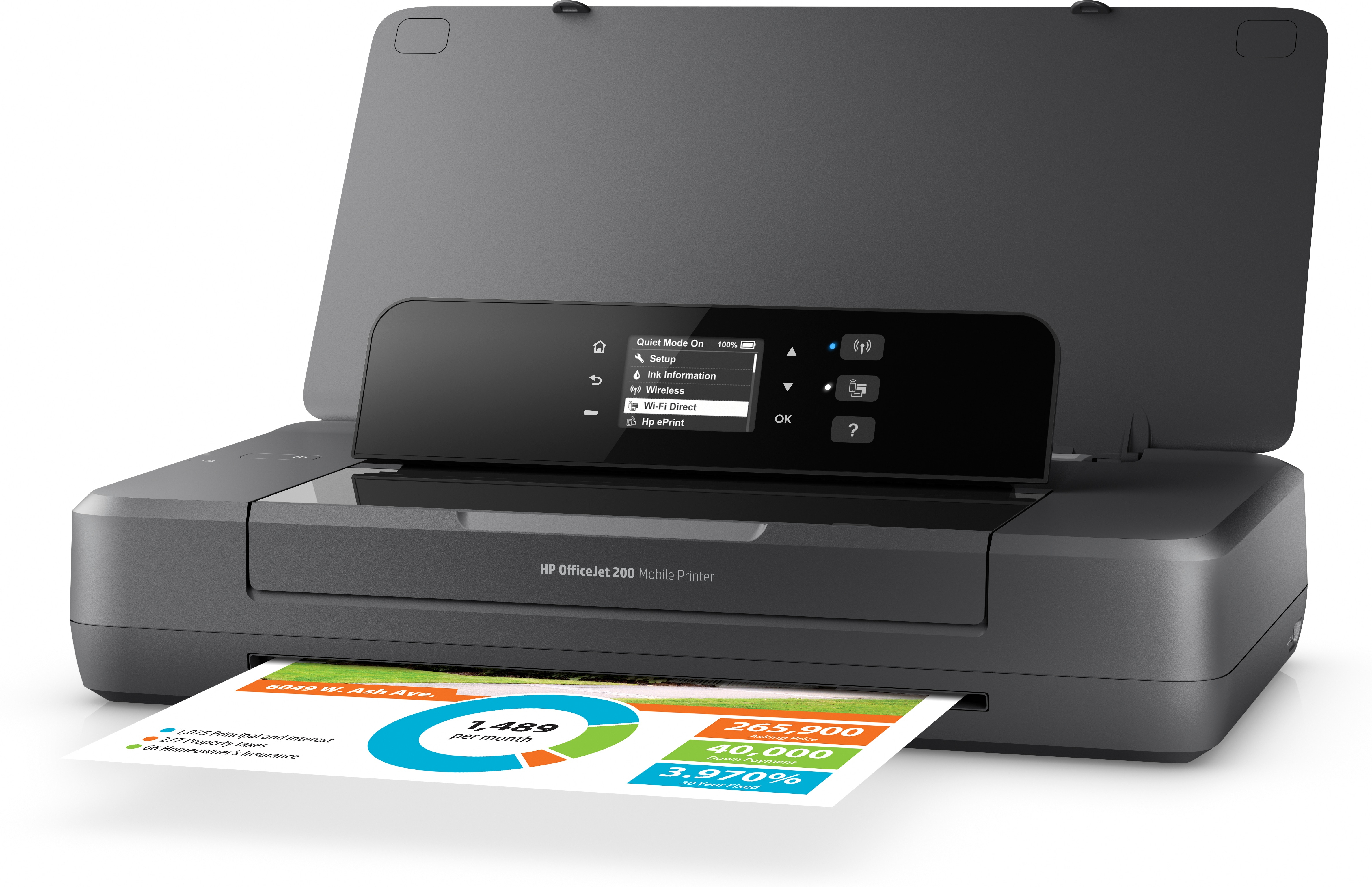 HP Officejet 200 Mobile Printer - Drucker - Farbe - Tintenstrahl - A4/Legal - 1200 x 1200 dpi - bis 