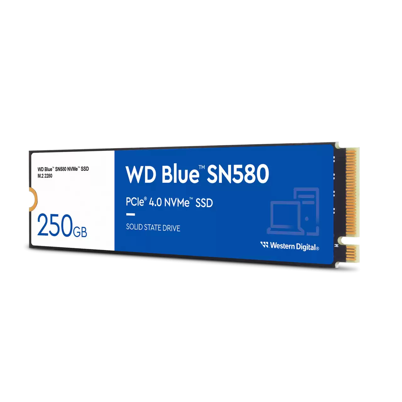 Western Digital WD Blue SN580 NVMe SSD 250GB, M.2 2280 / M-Key / PCIe 4.0 x4