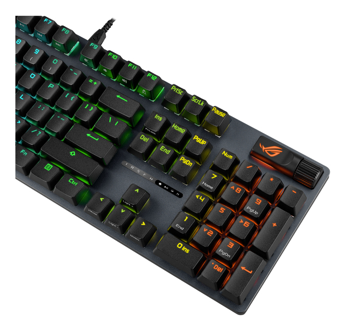 ASUS ROG Strix Scope II X, Volle Größe (100%), Kabelgebunden, USB, Mechanischer Switch, RGB-LED, Sch