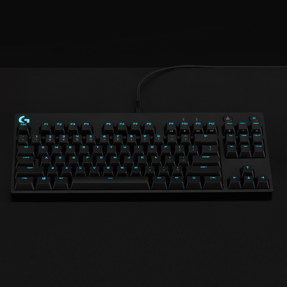 Logitech G Pro Gaming Keyboard, TKL, GX-BLUE, schwarz, USB, DE