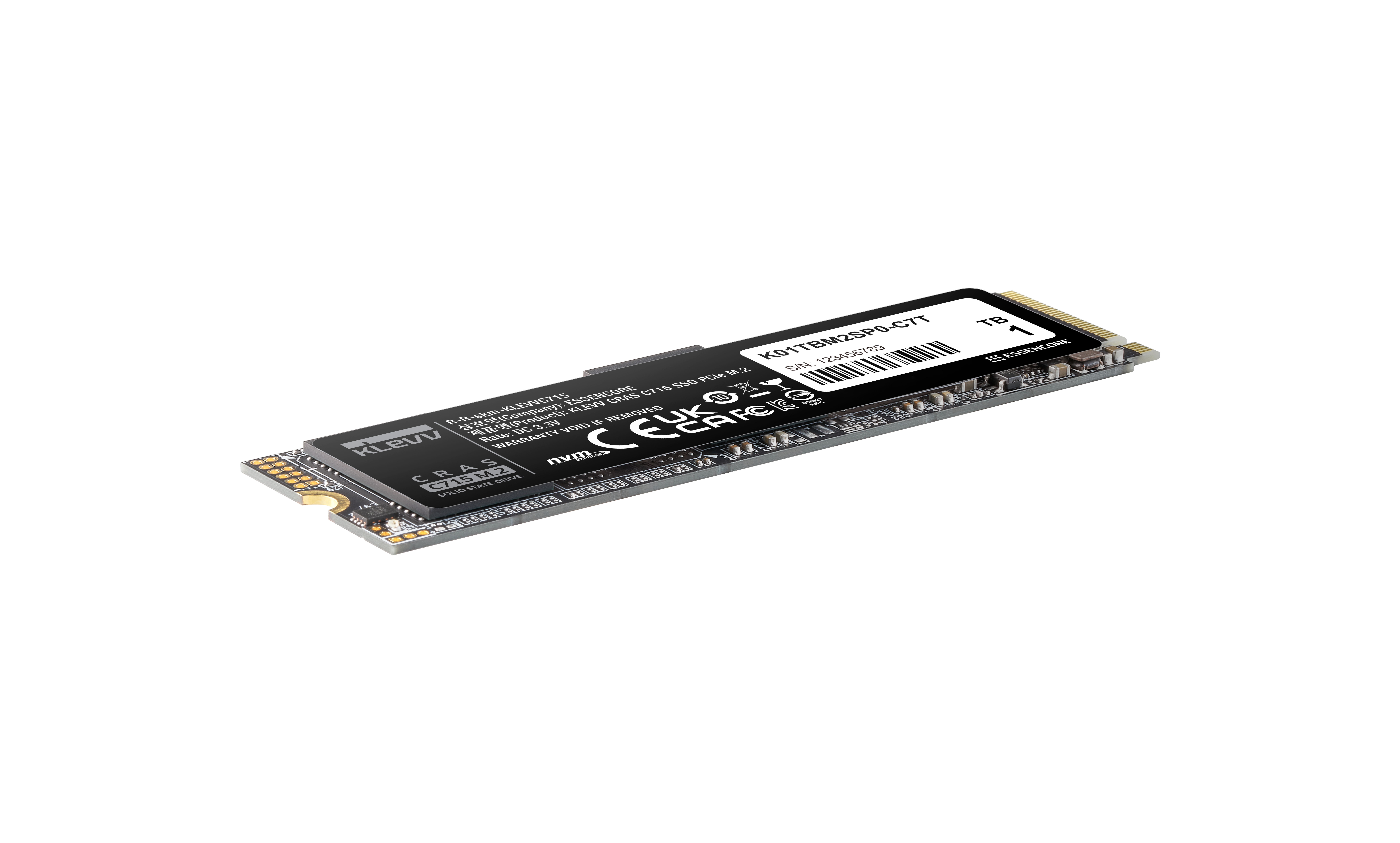 Klevv Cras C715 - SSD - 1 TB - intern - M.2 2280 - PCIe 3.0 x4 (NVMe)