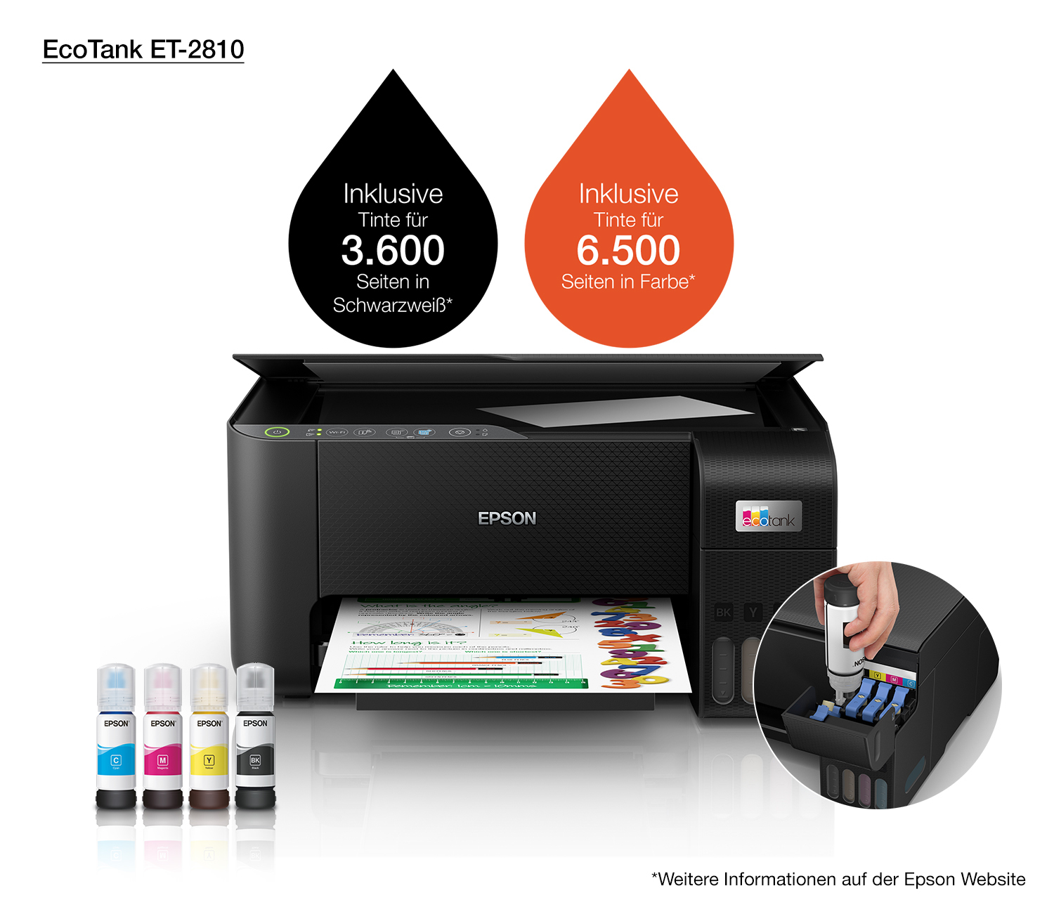 Epson EcoTank ET-2810 - Multifunktionsdrucker - Farbe - Tintenstrahl - ITS - A4 (Medien)