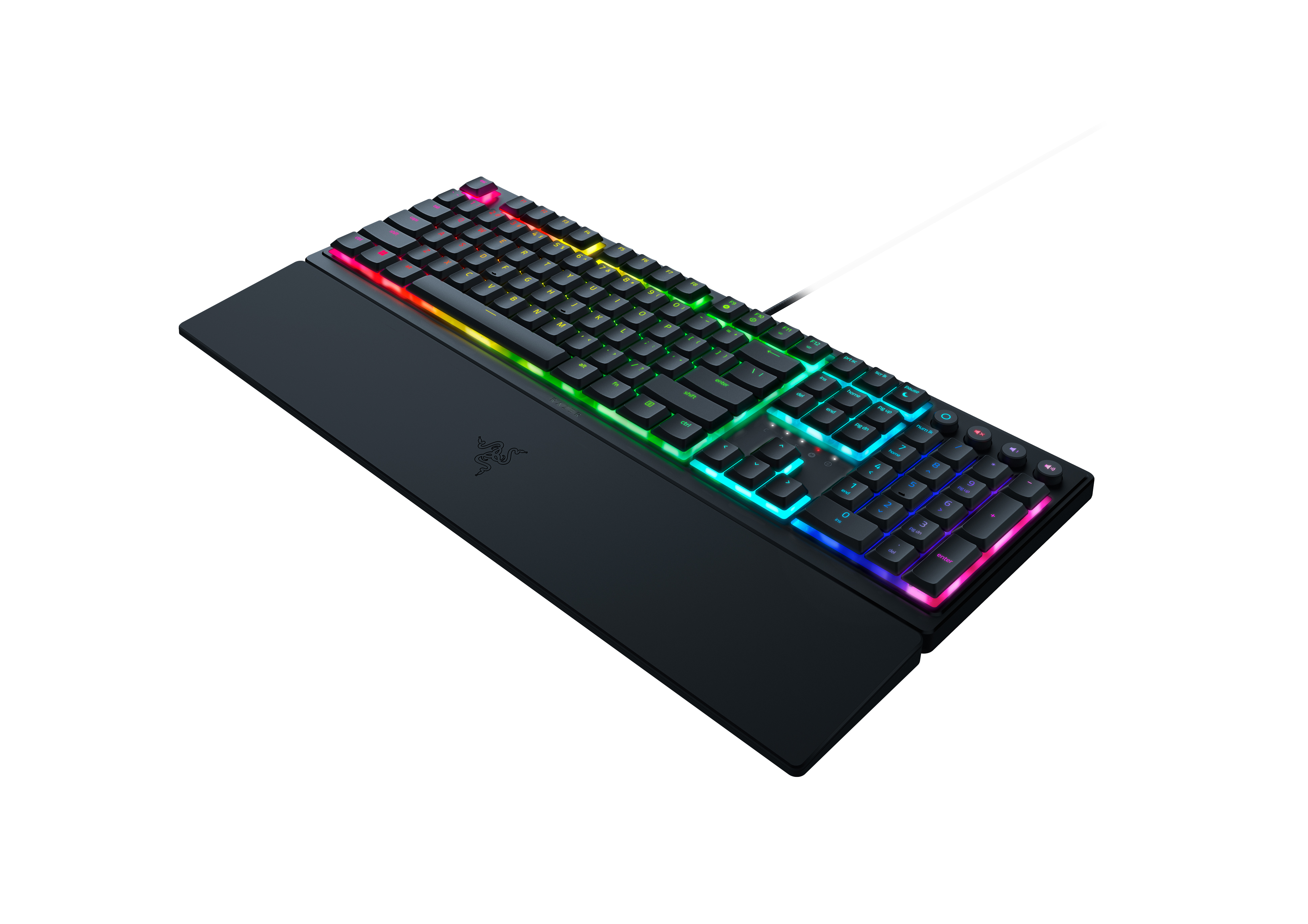 Razer Ornata V3, Kabelgebunden, USB, Mecha-Membran-Schlüsselschalter, QWERTY, RGB-LED, Schwarz