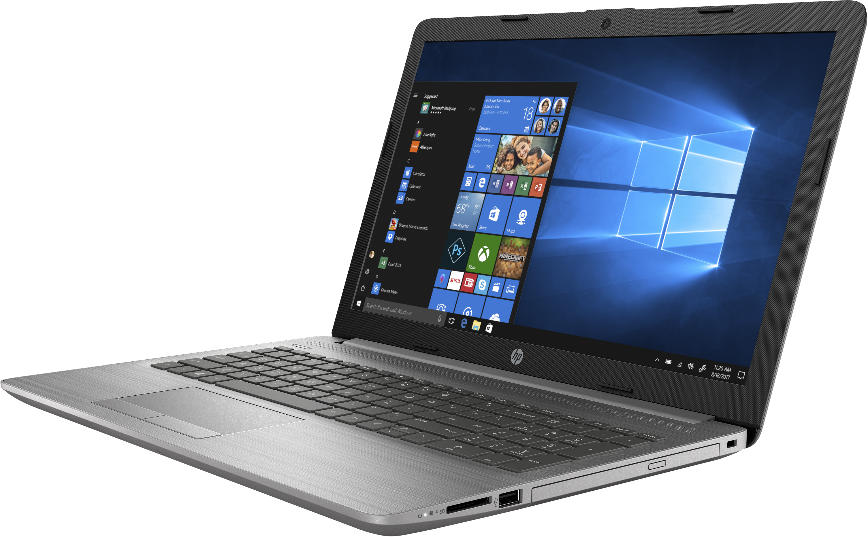 HP 250 G7, Intel® Core? i3, 1,2 GHz, 39,6 cm (15.6"), 1920 x 1080 Pixel, 8 GB, 512 GB
