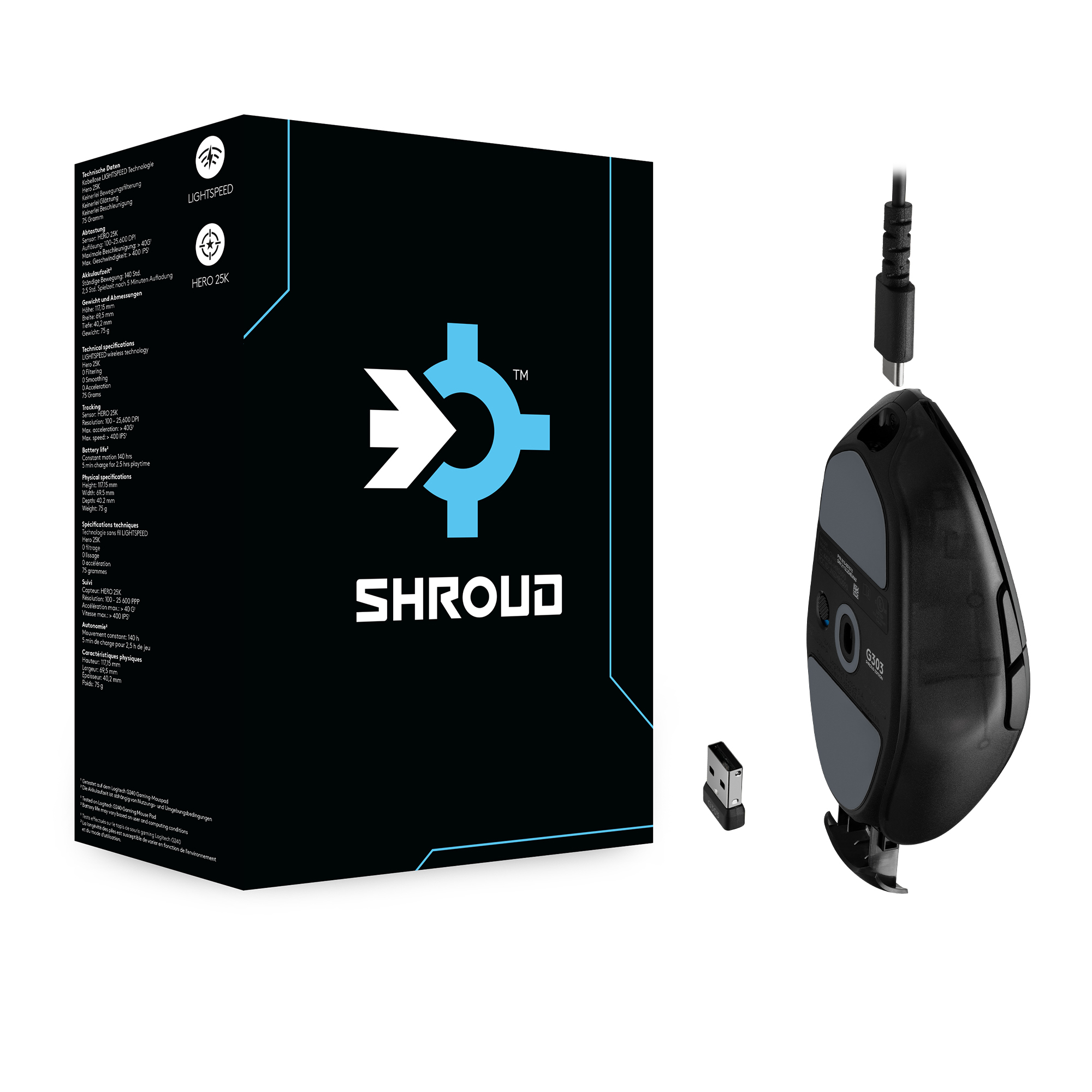 Logitech G G303 Shroud Edition - Maus - optisch