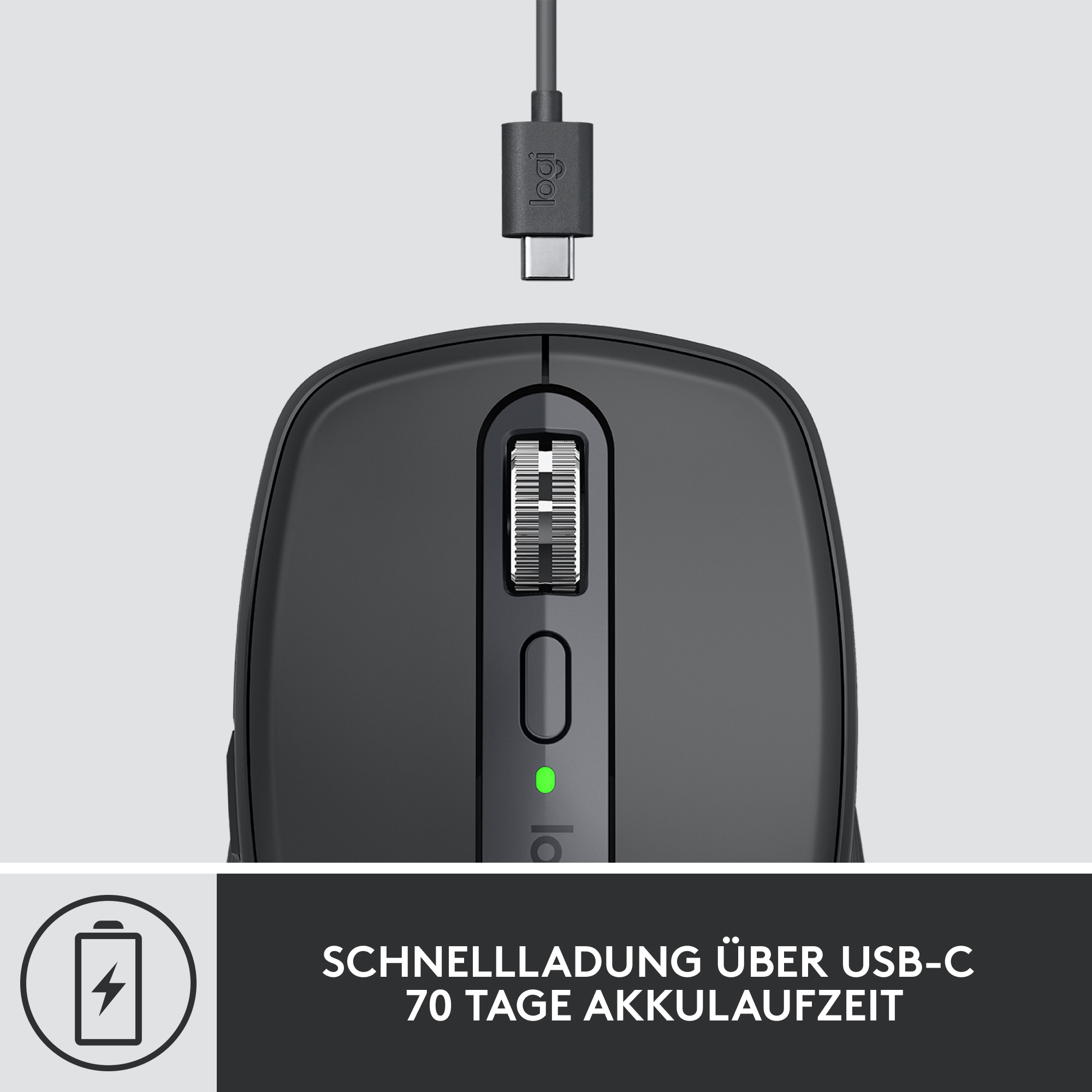 Logitech MX Anywhere 3 for Business, rechts, Laser, RF Wireless + Bluetooth, 4000 DPI, Graphit