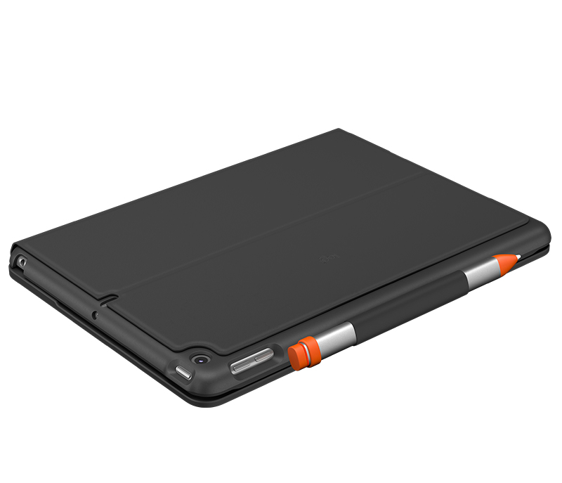 Logitech Slim Folio - Tastatur und Foliohülle - kabellos - Bluetooth - QWERTY - GB - Graphite - für
