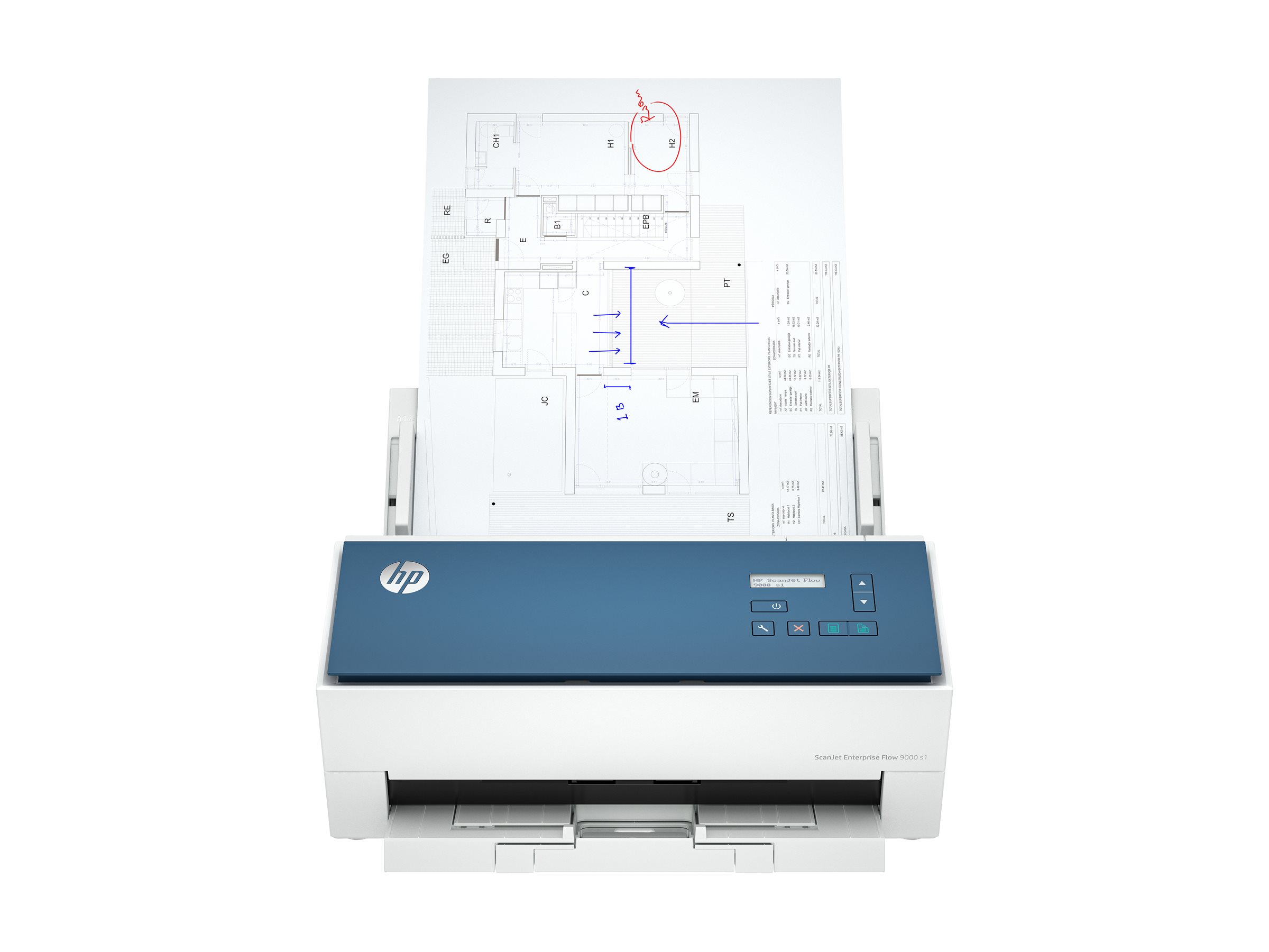 HP ScanJet Enterprise Flow 9000 s1 - Dokumentenscanner - CMOS / CIS - Duplex - A3/Ledger - 600 dpi x