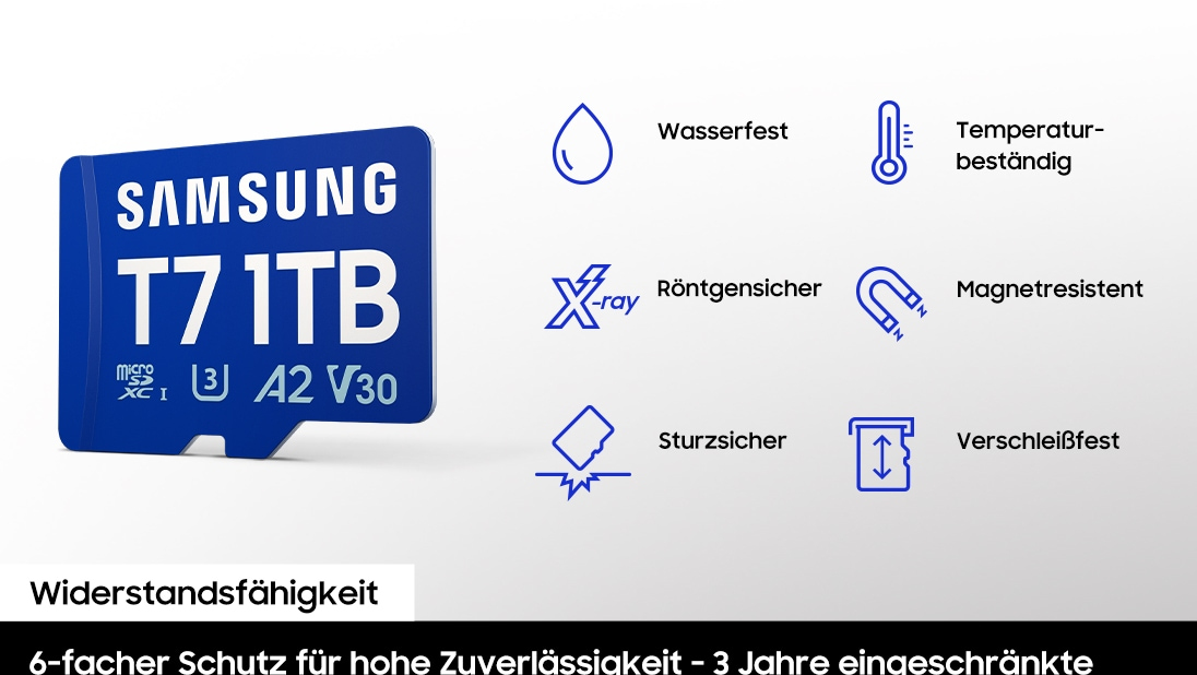 Samsung T7 microSDXC? UHS-I Speicherkarte - 512 GB, 512 GB, MicroSDHC, Klasse 10, UHS-I, 170 MB/s, C