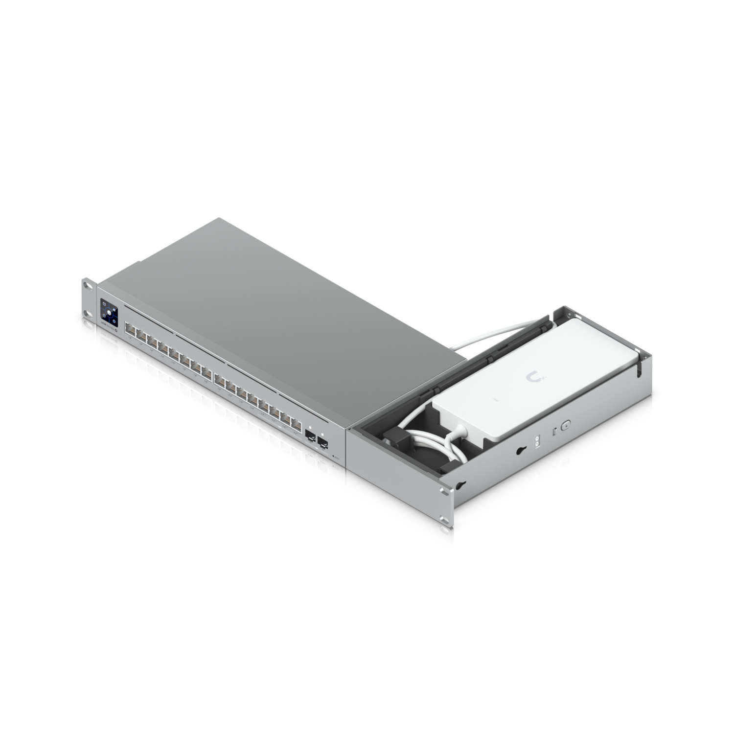 Ubiquiti UACC-Pro-Max-16-RM, Montageset, Schwarz, Silber, Polycarbonat (PC), Stahl, USW-Pro-Max-16,