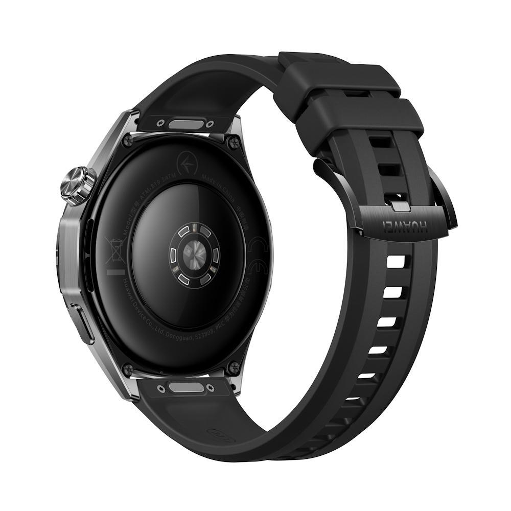 Huawei Watch GT 6 - 41 mm - Edelstahl - intelligente Uhr mit Riemen - Flouroelastomer - schwarz - Ha