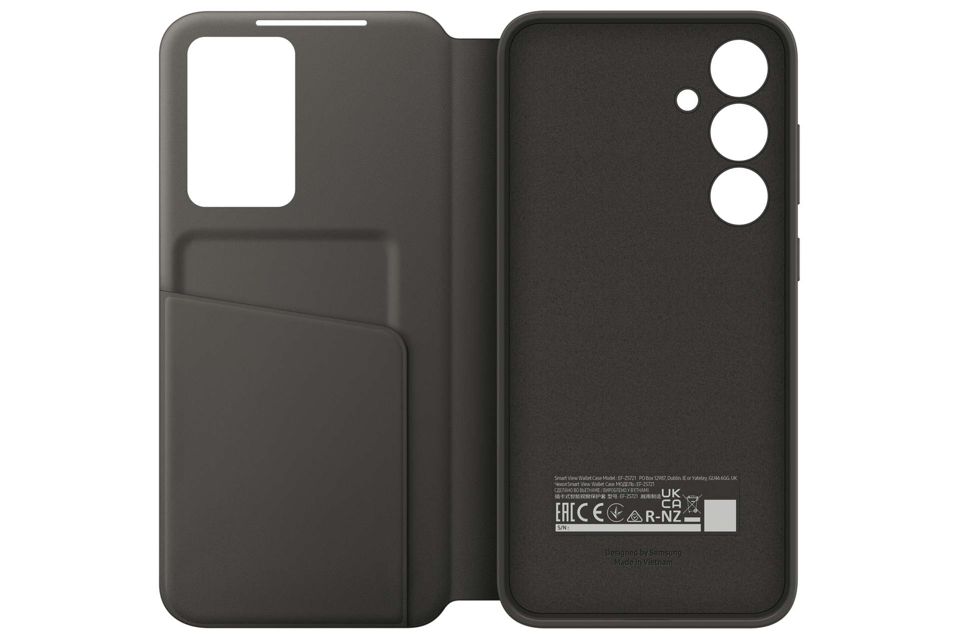 Samsung Smart View Wallet Case EF-ZS721 für das Galaxy S24 FE, Geldbörsenhülle, Samsung, Galaxy S24